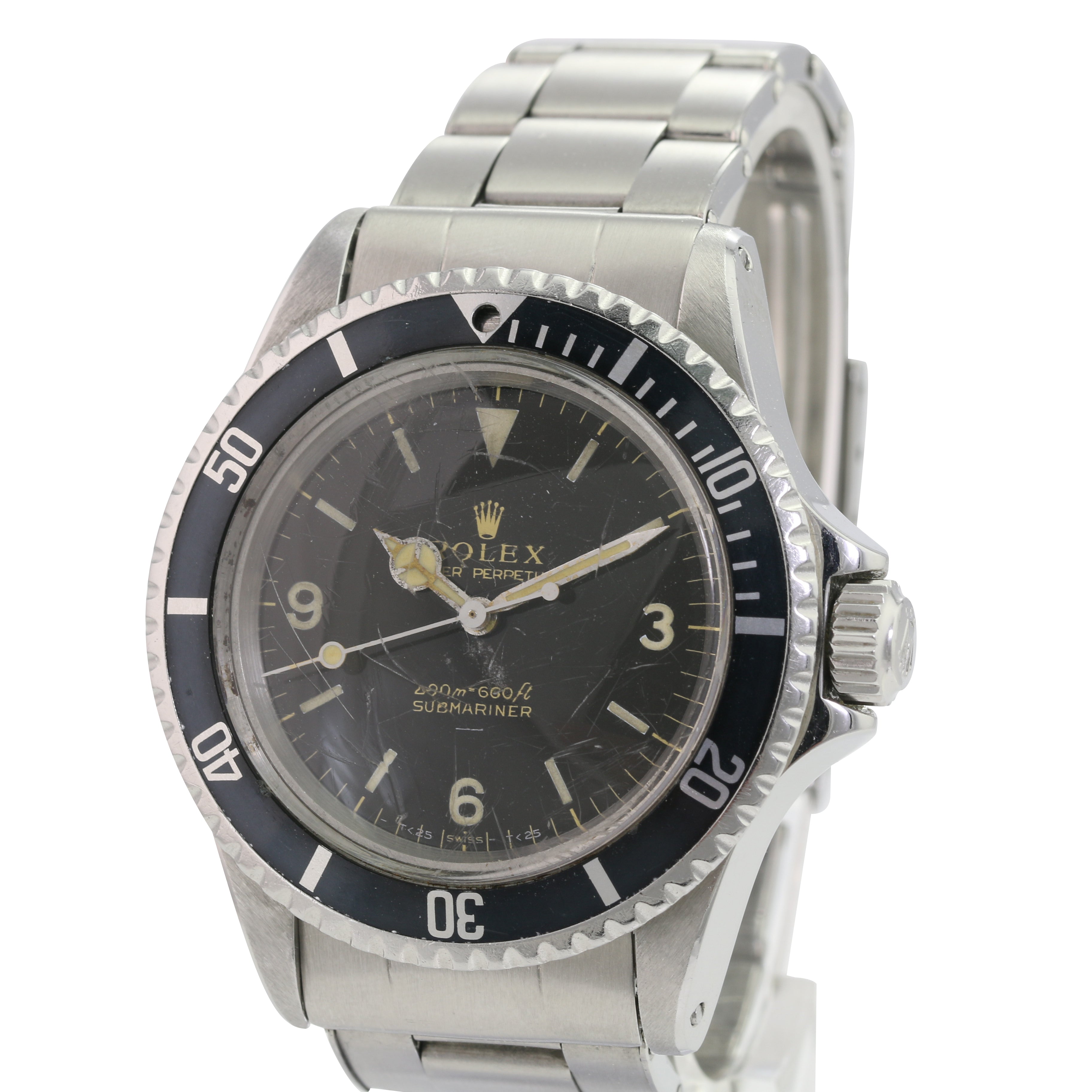 VINTAGE ROLEX SUBMARINER 5513 STEEL WATCH
