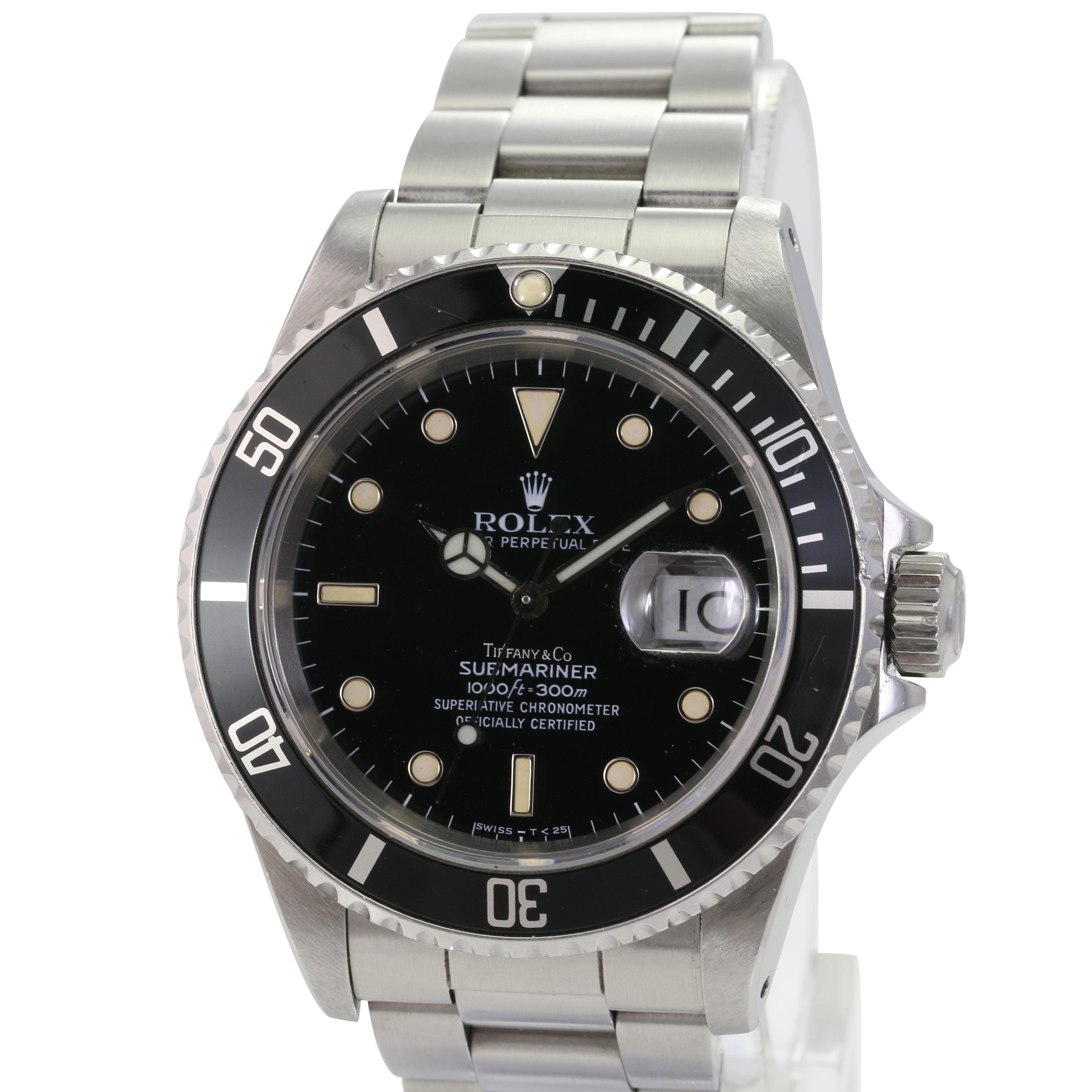 VINTAGE ROLEX SUBMARINER BLACK DIAL BLACK INSERT WATCH