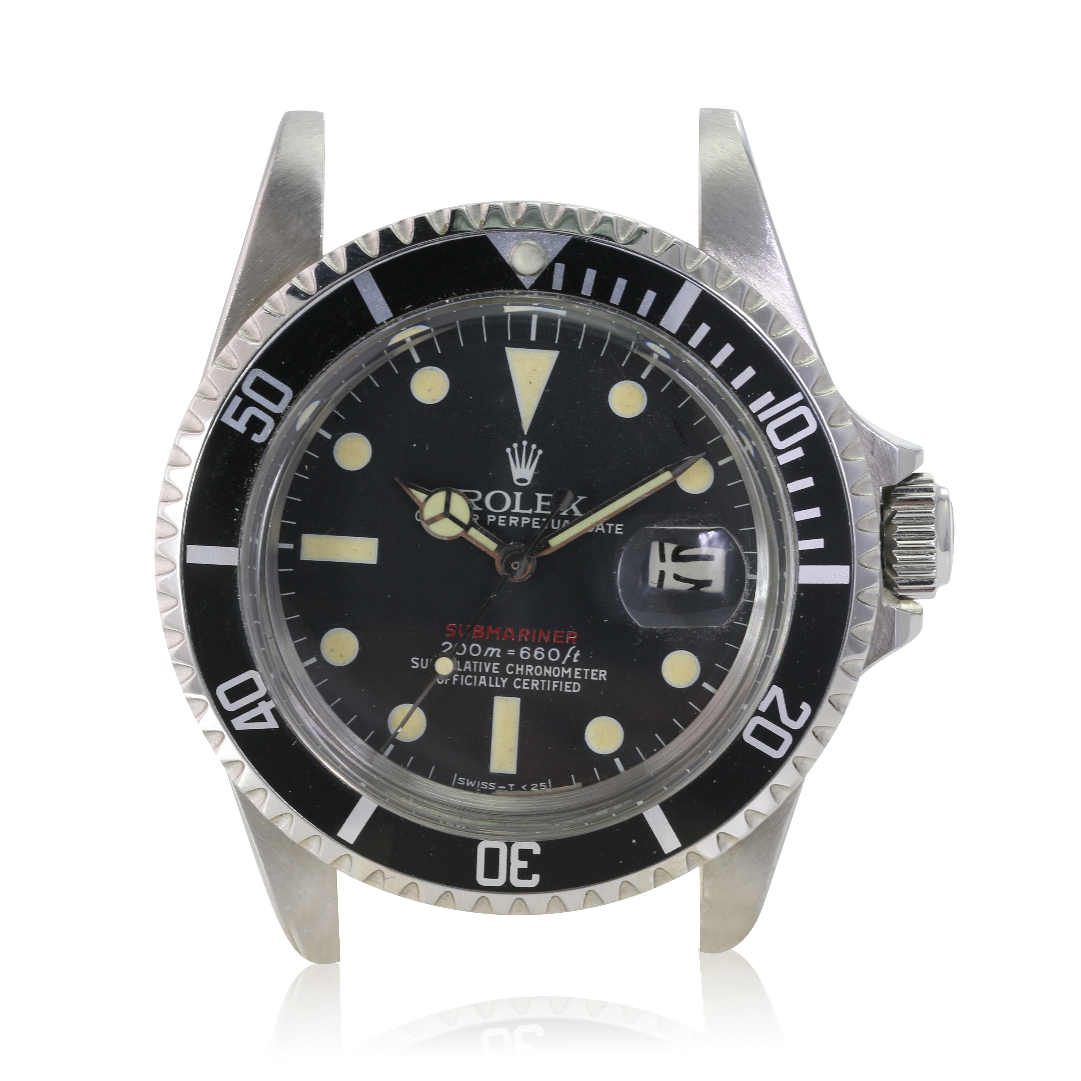 VINTAGE ROLEX SUBMARINER 1680 BLACK DIAL-BLACK INSERT HEAD