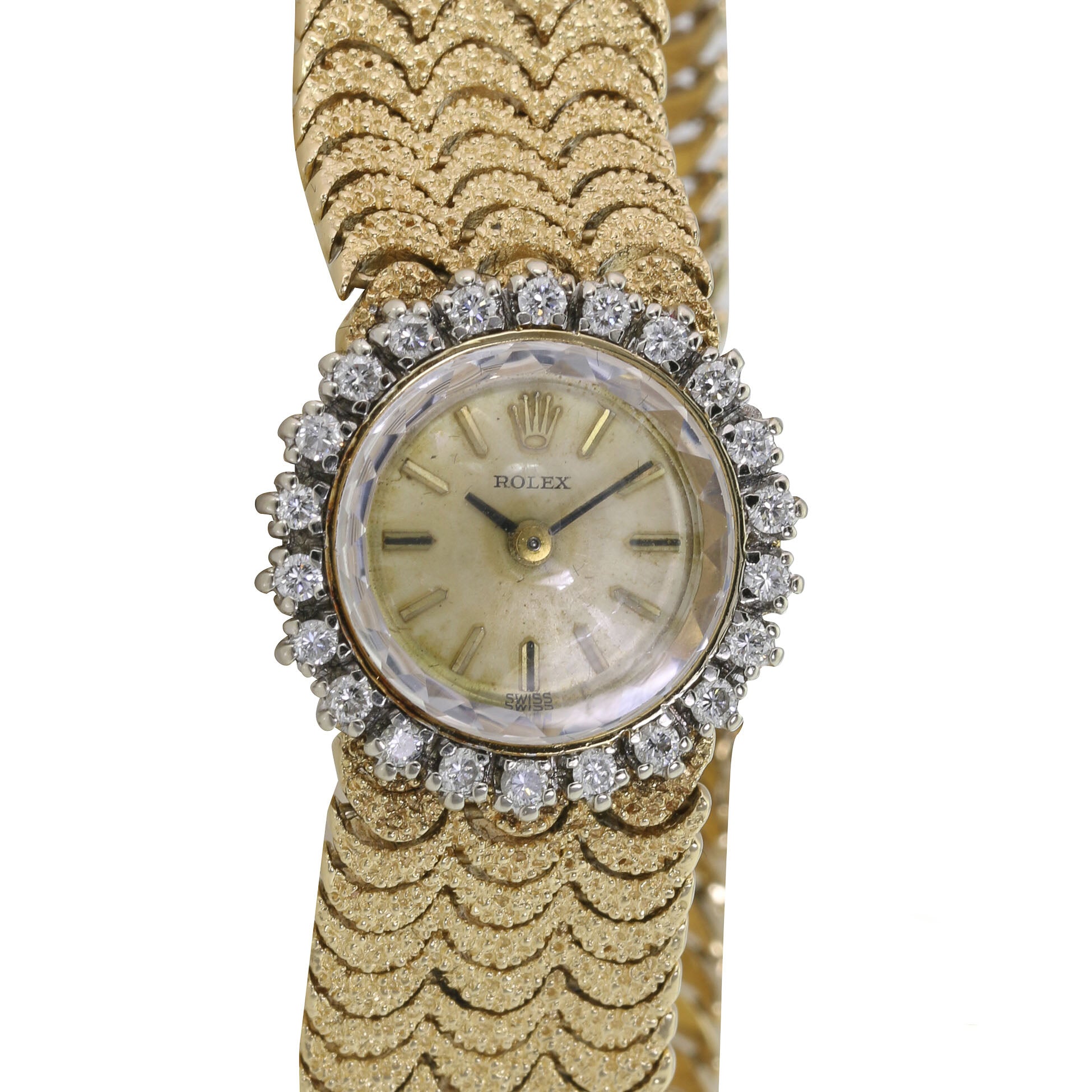 Rolex Diamond Bezel Ladies Bracelet Watch