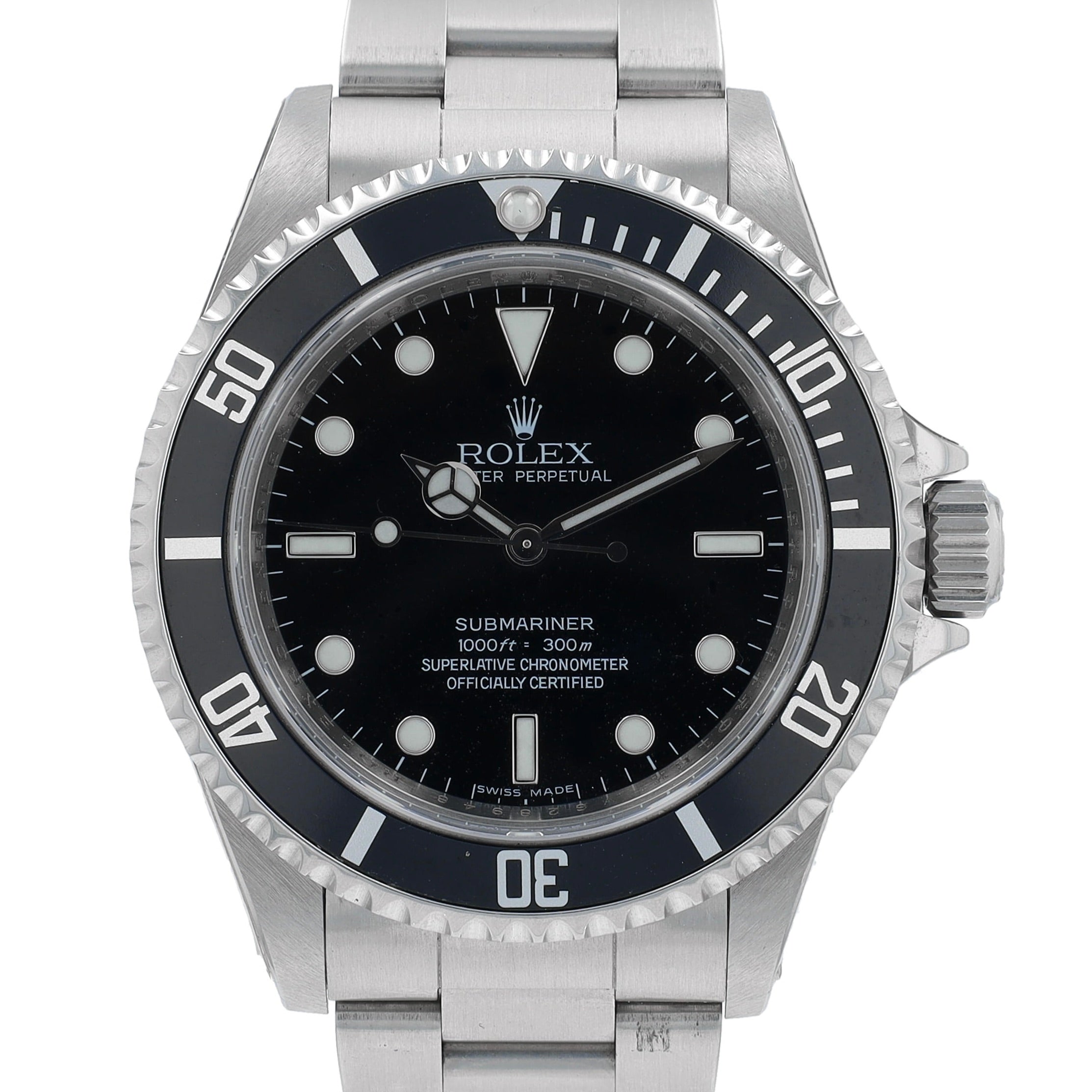Rolex Submariner 14060 4-Liner Rehaut w/ Cert 2009