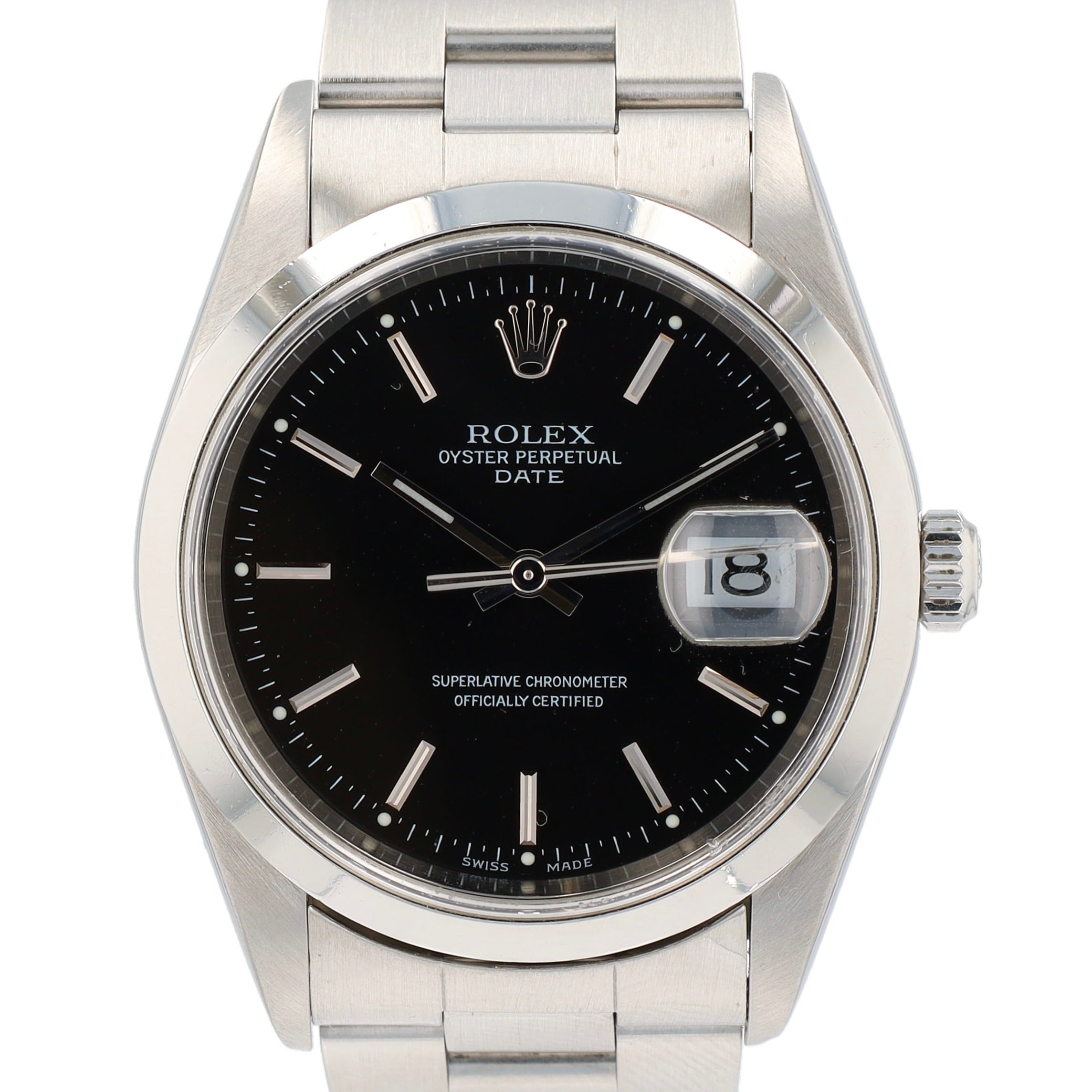 Rolex Date 34 15200 w/ Box & Paper YR:2000