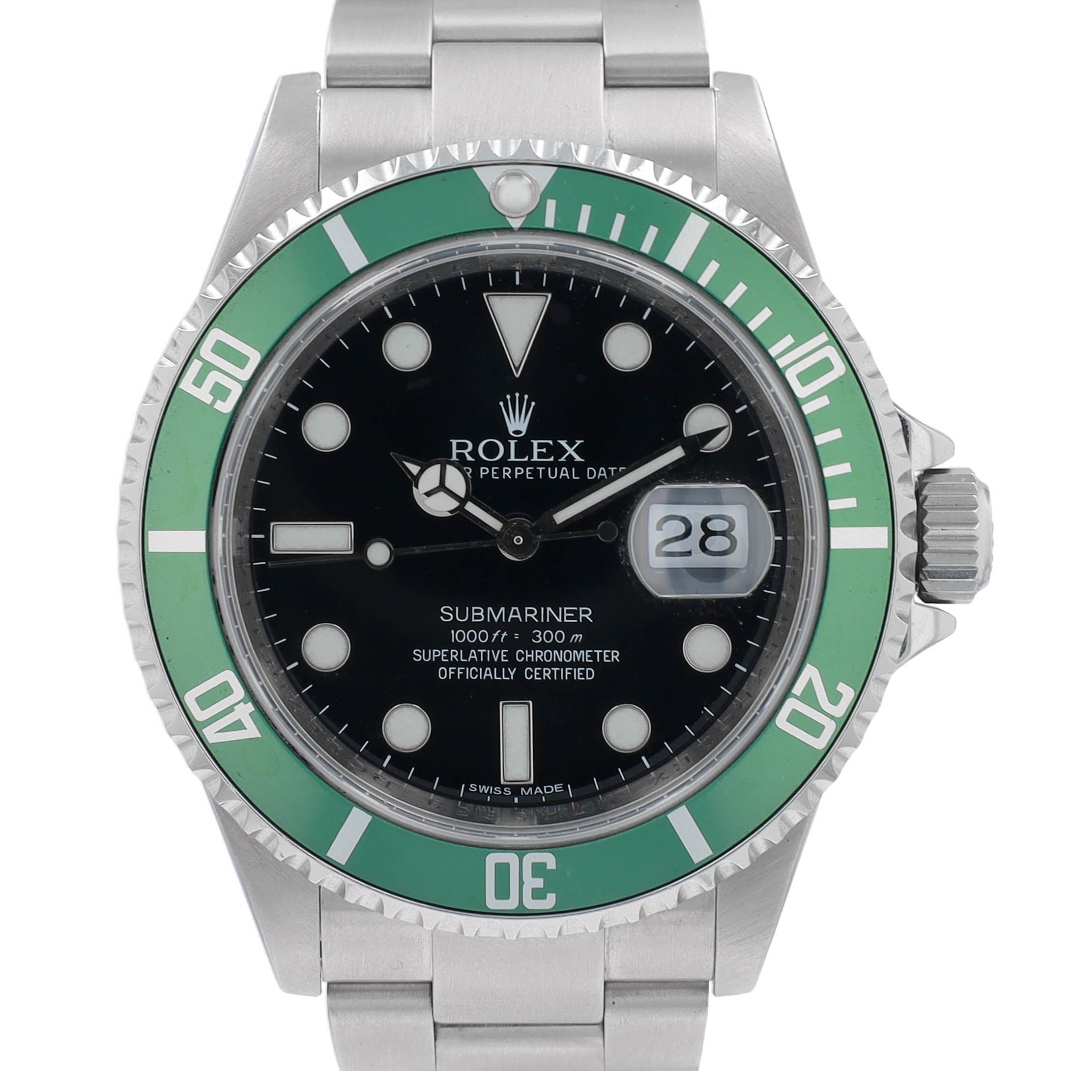 Rolex Submariner 16610 KERMIT w/ Box & Cert 2011
