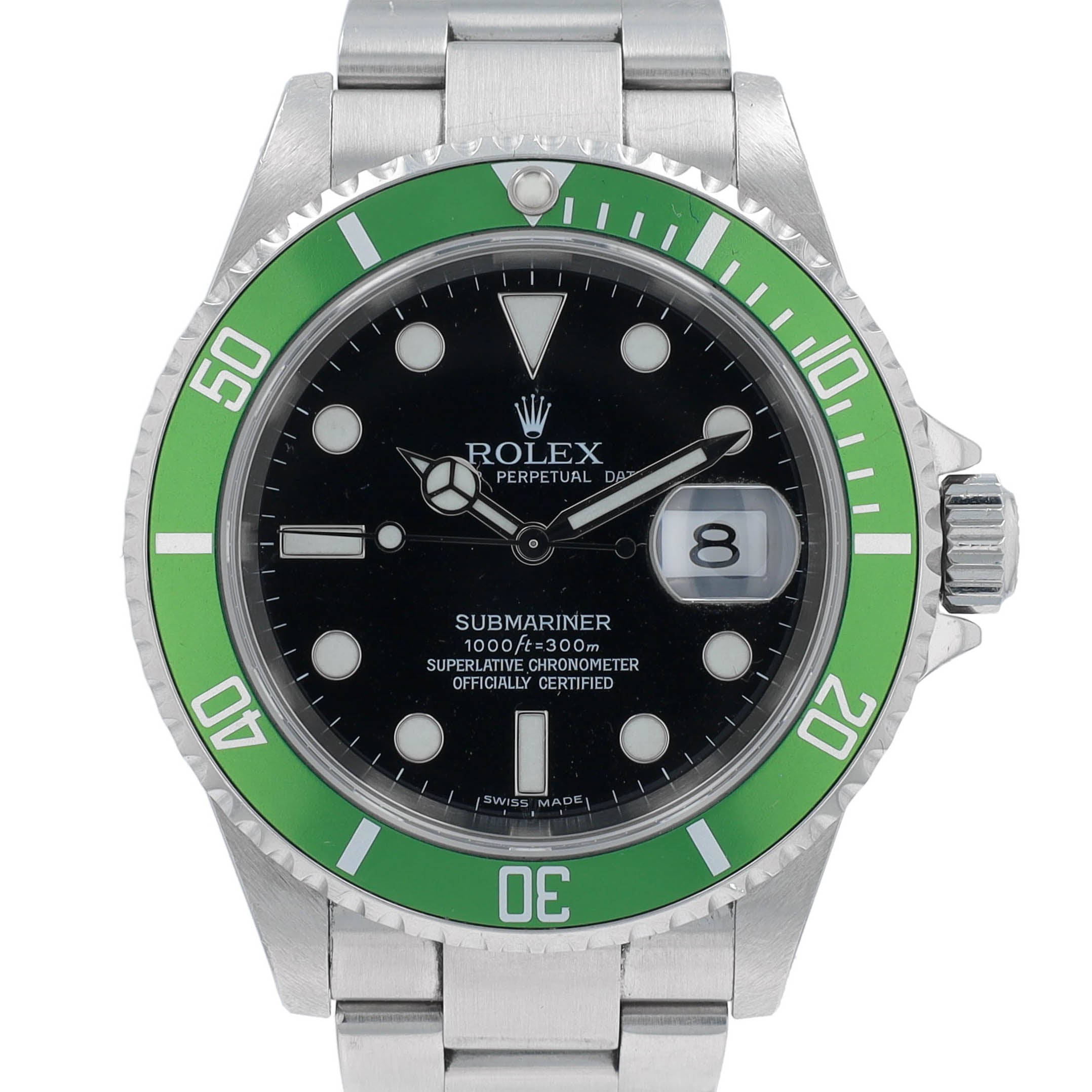 Rolex Submariner 16610 KERMIT w/ Box & Cert 2008