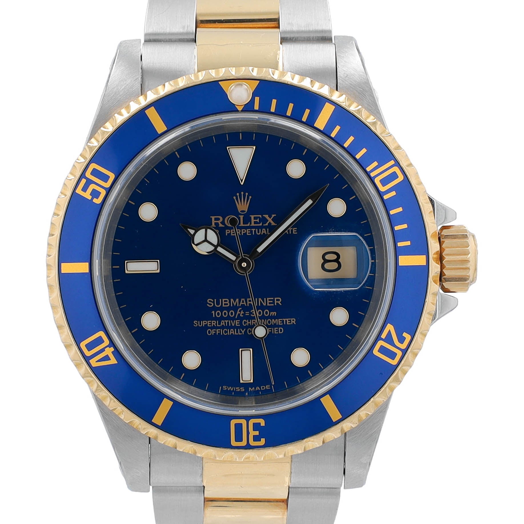 Rolex Submariner 16613 Blue w/ Box & Paper YR:1993