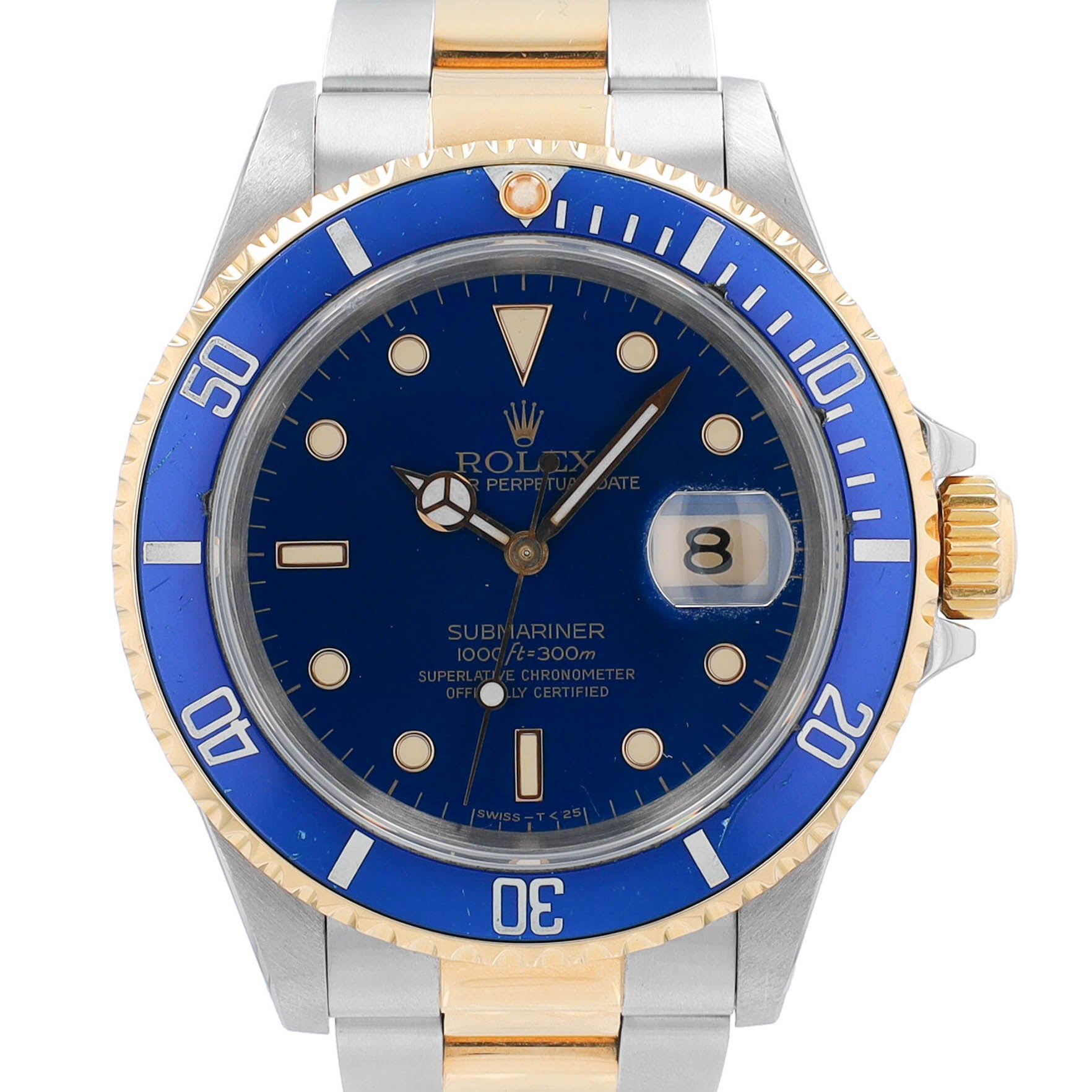 Rolex Submariner 16613 Blue w/ Box & Paper YR:1990