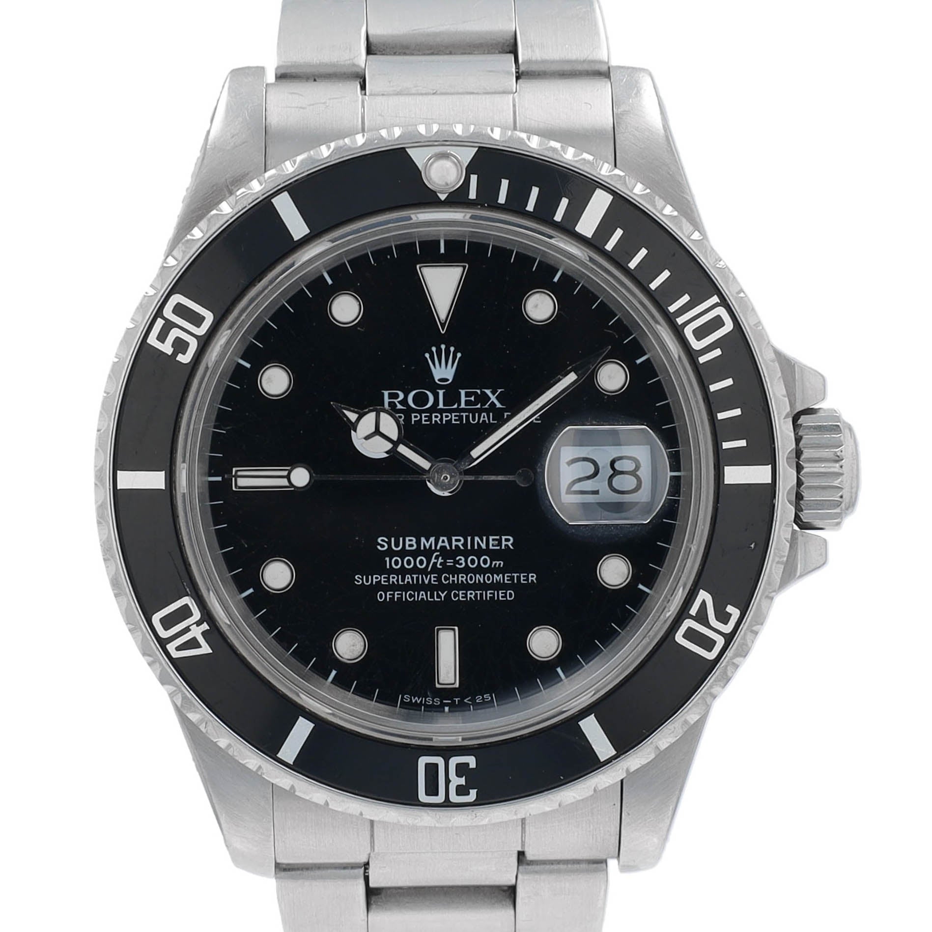 Rolex Submariner 168000 w/ Box & Paper YR:1986