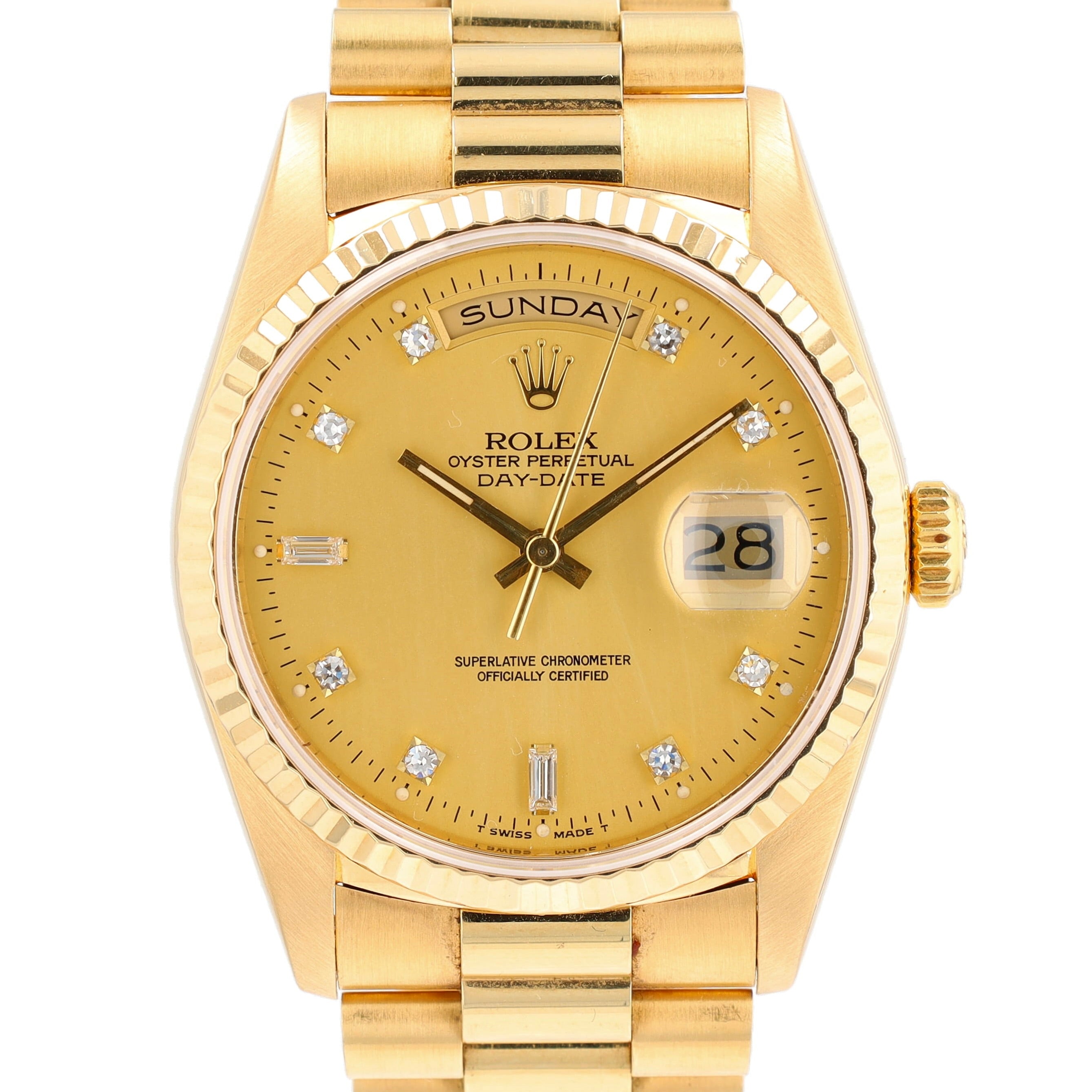 Rolex Day-Date 36 18238 w/ Box & Certificate 1989