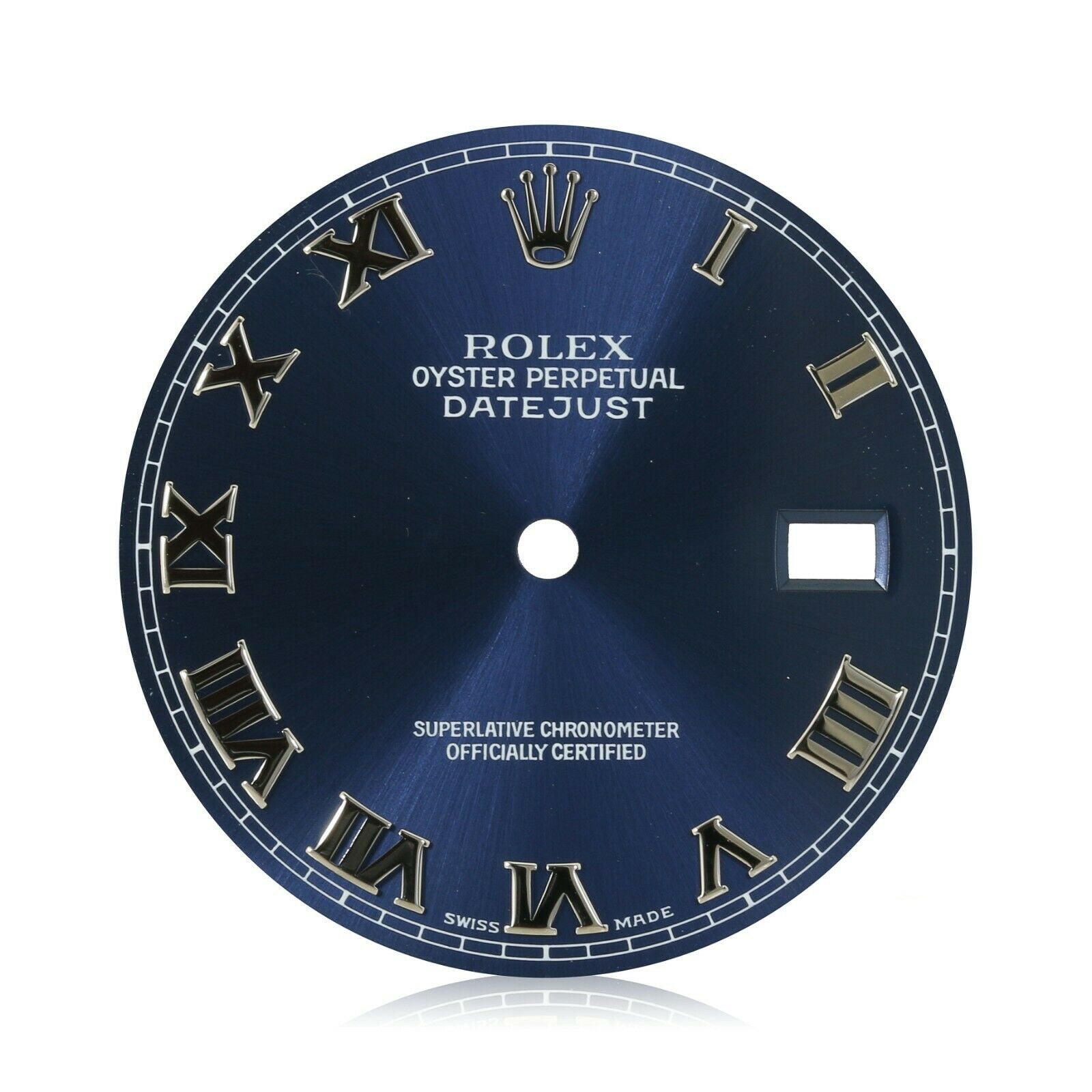 Original Rolex Cobalt Blue Roman Numeral Dial for Datejust SS 36mm 116200 116234