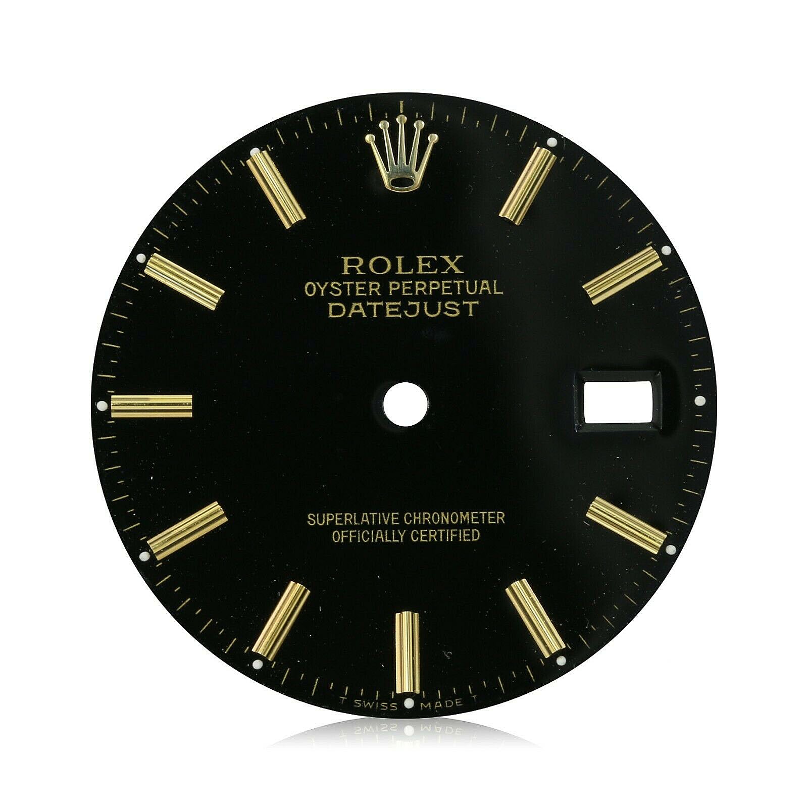 Original Rolex Black Index Dial fits Datejust 36mm Two-Tone 16013 16233