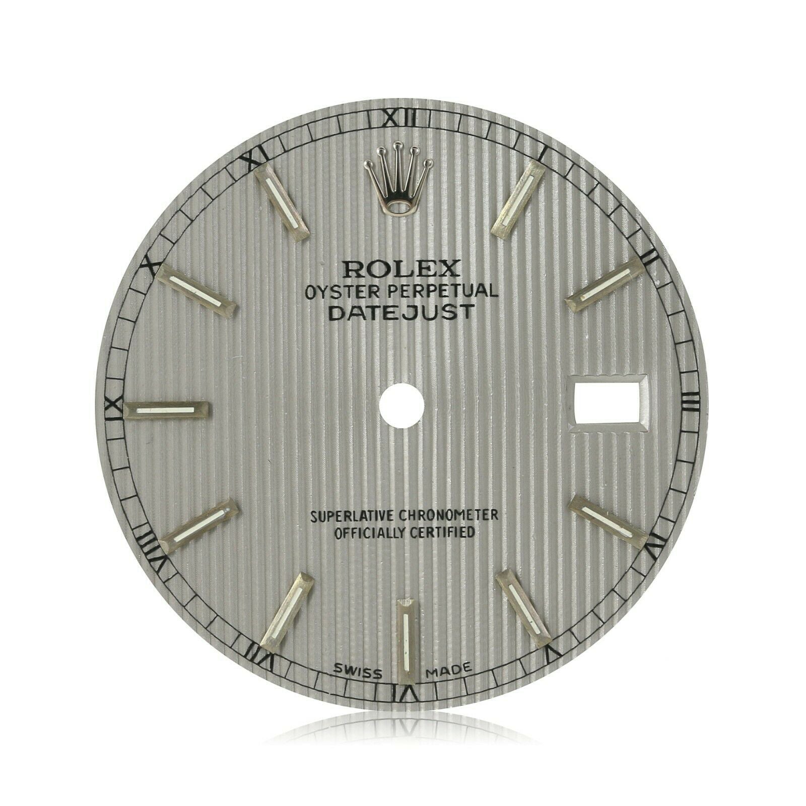 Original Rolex Grey Tapestry Index Dial for Datejust 36mm Stainless 16234 16014