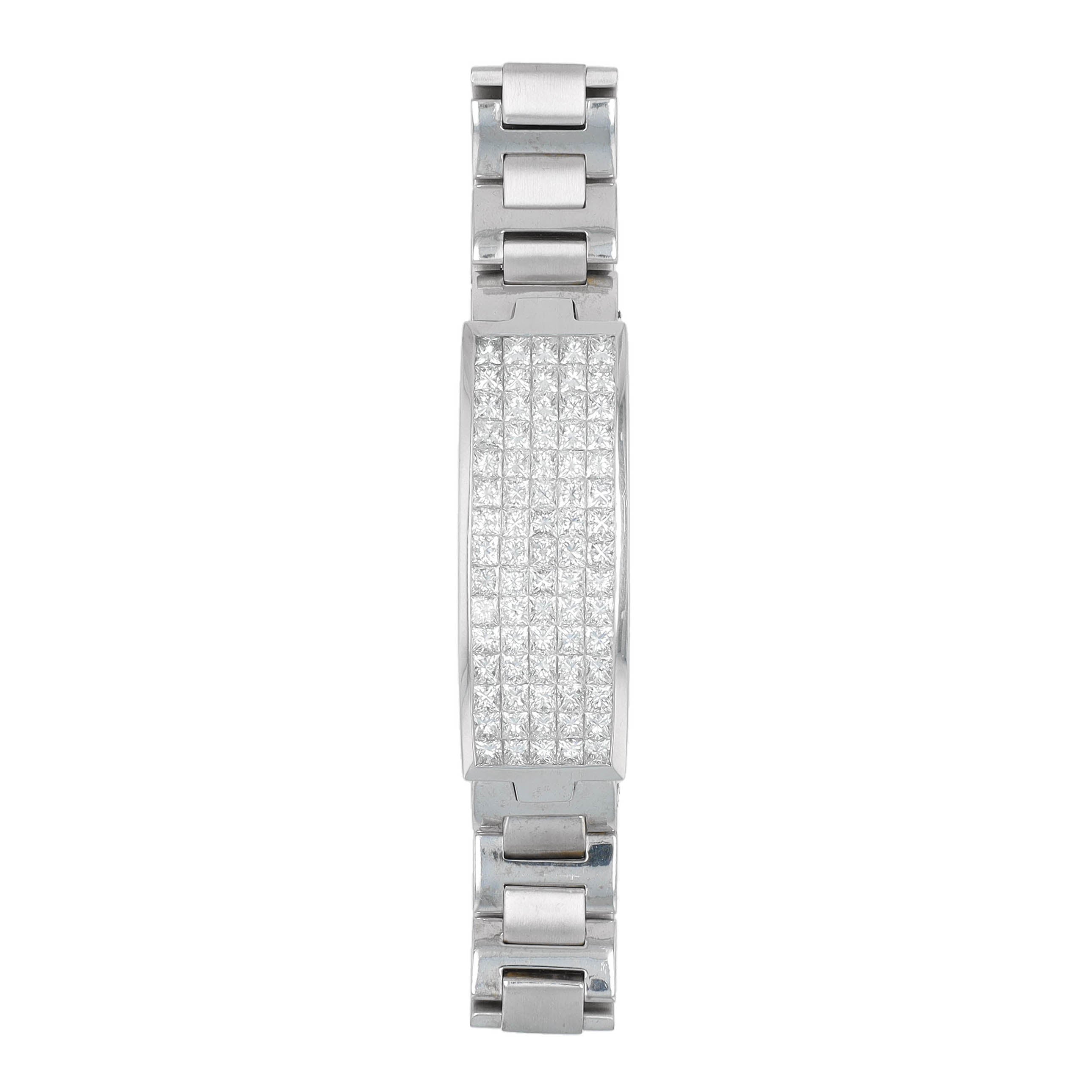 Mens Princess Cut Diamond Bracelet