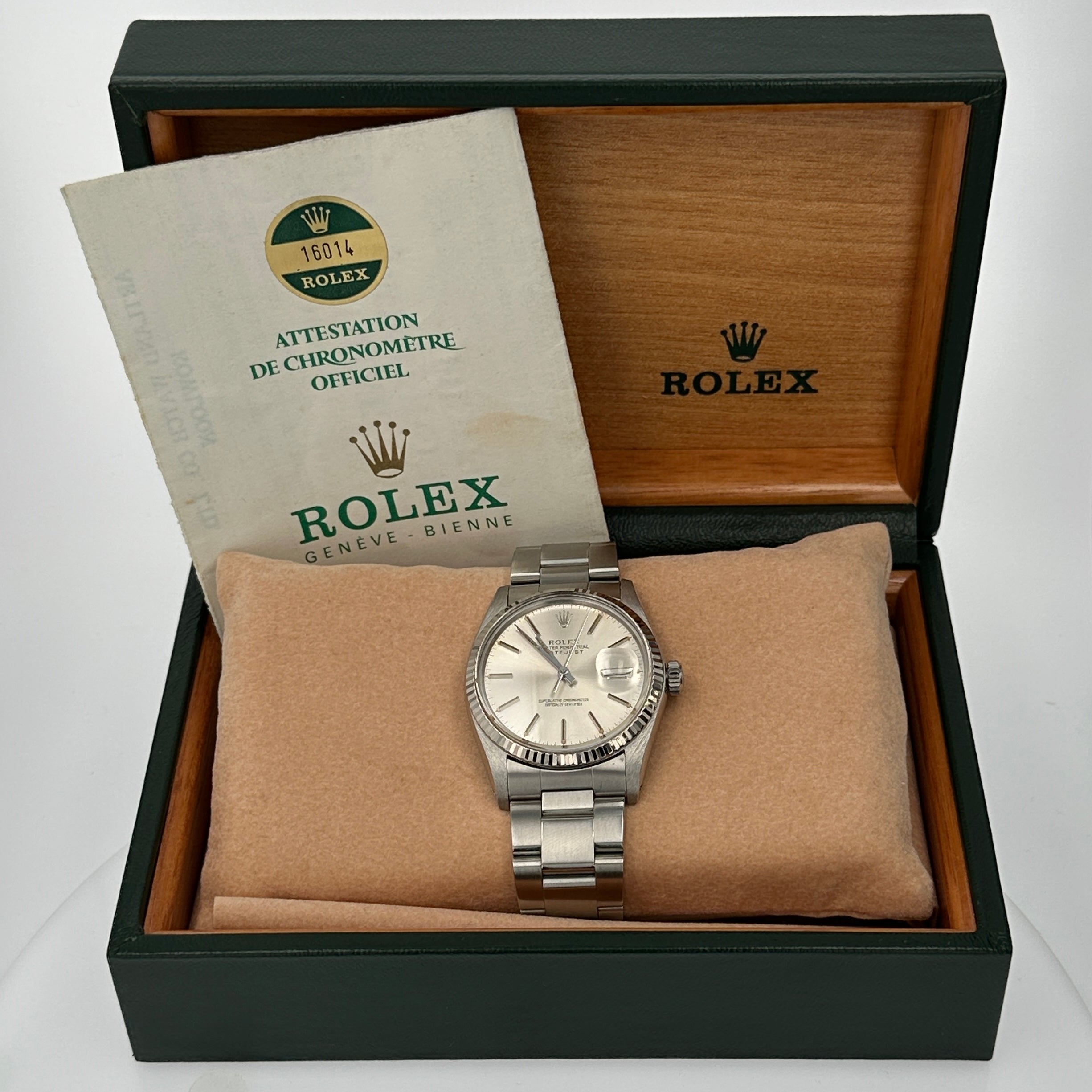 Rolex Datejust 16014 w/ Box & Paper YR:1984