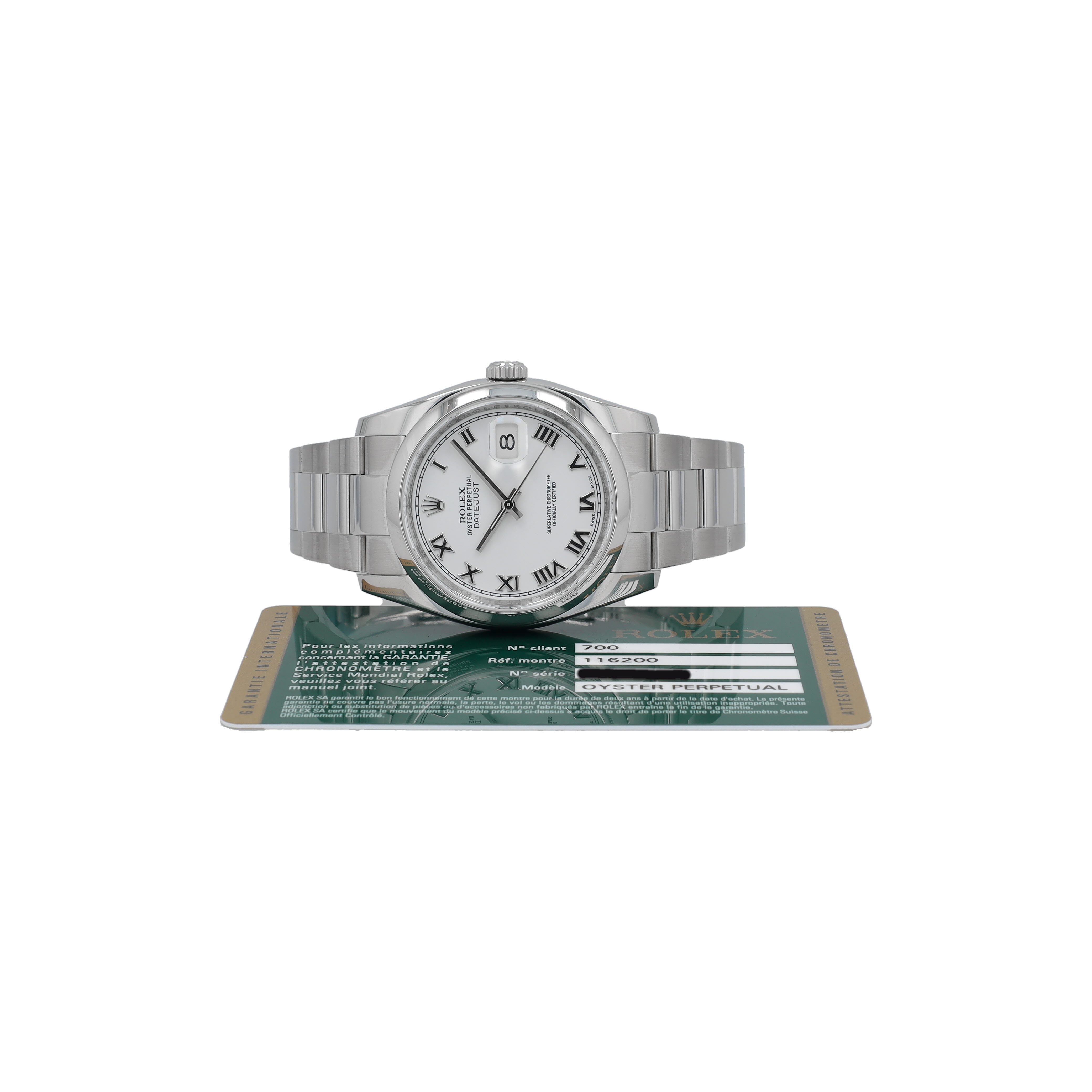 Rolex Datejust 36 116200 w/ Box & Paper YR:2014