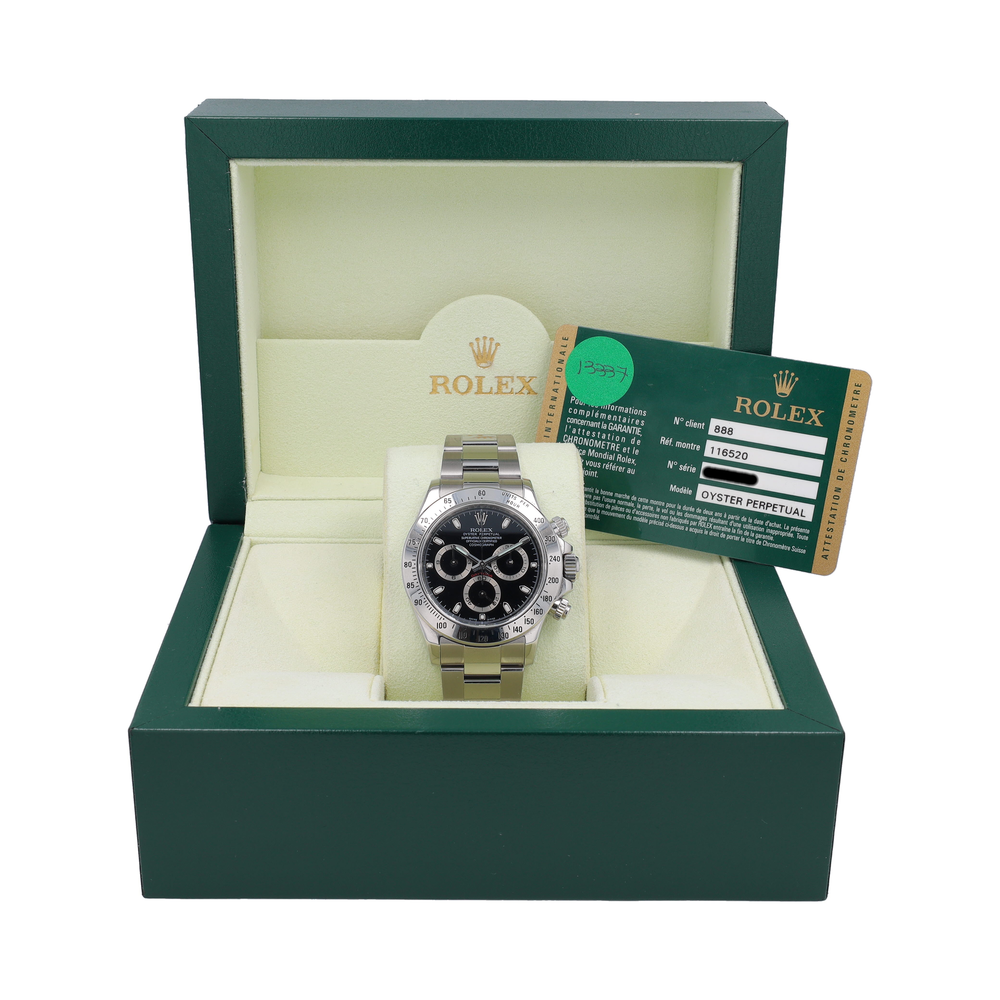 Rolex Daytona 116520 w/ Box & Paper YR:2011