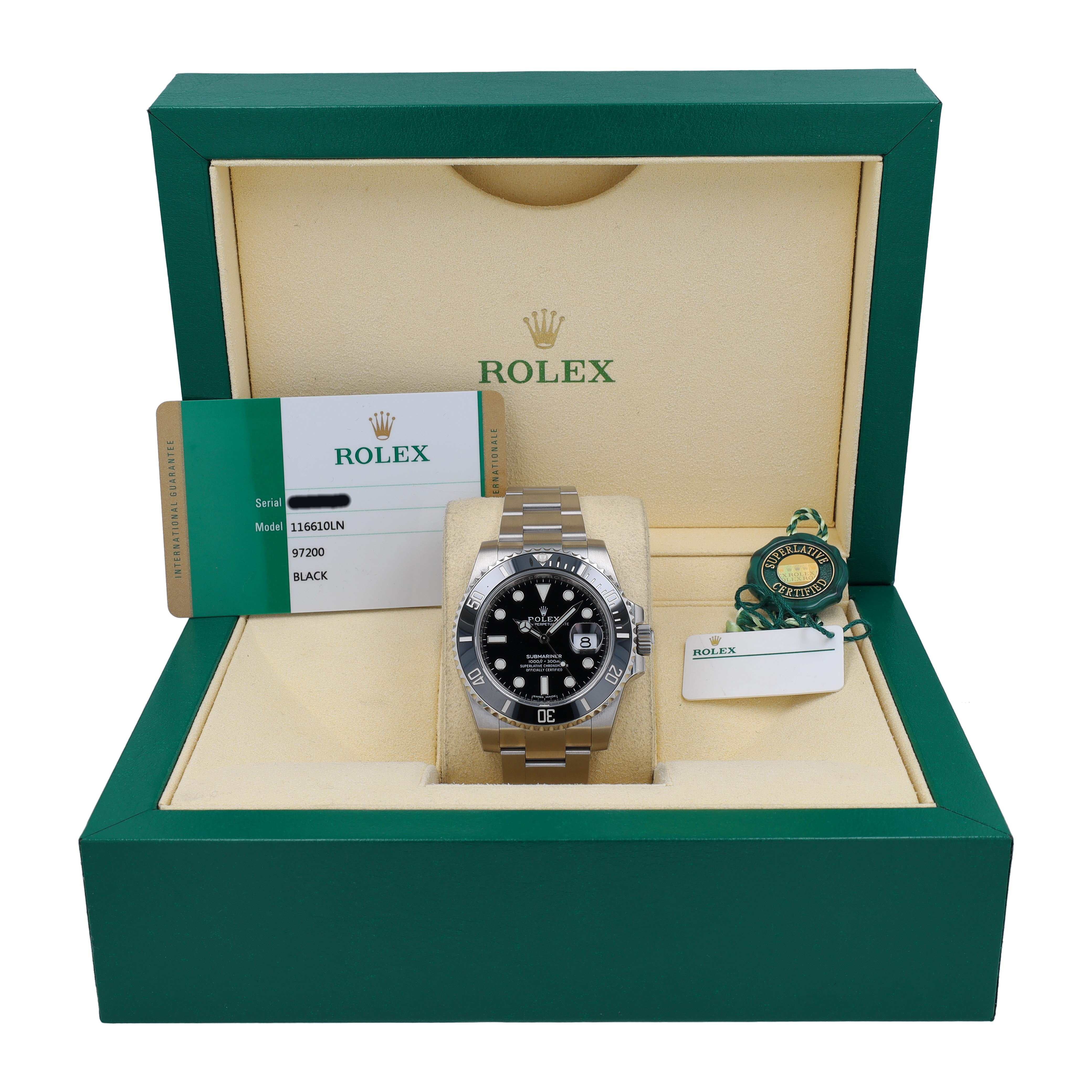 Unworn Rolex Submariner 116610 w// Box & Cert 2019