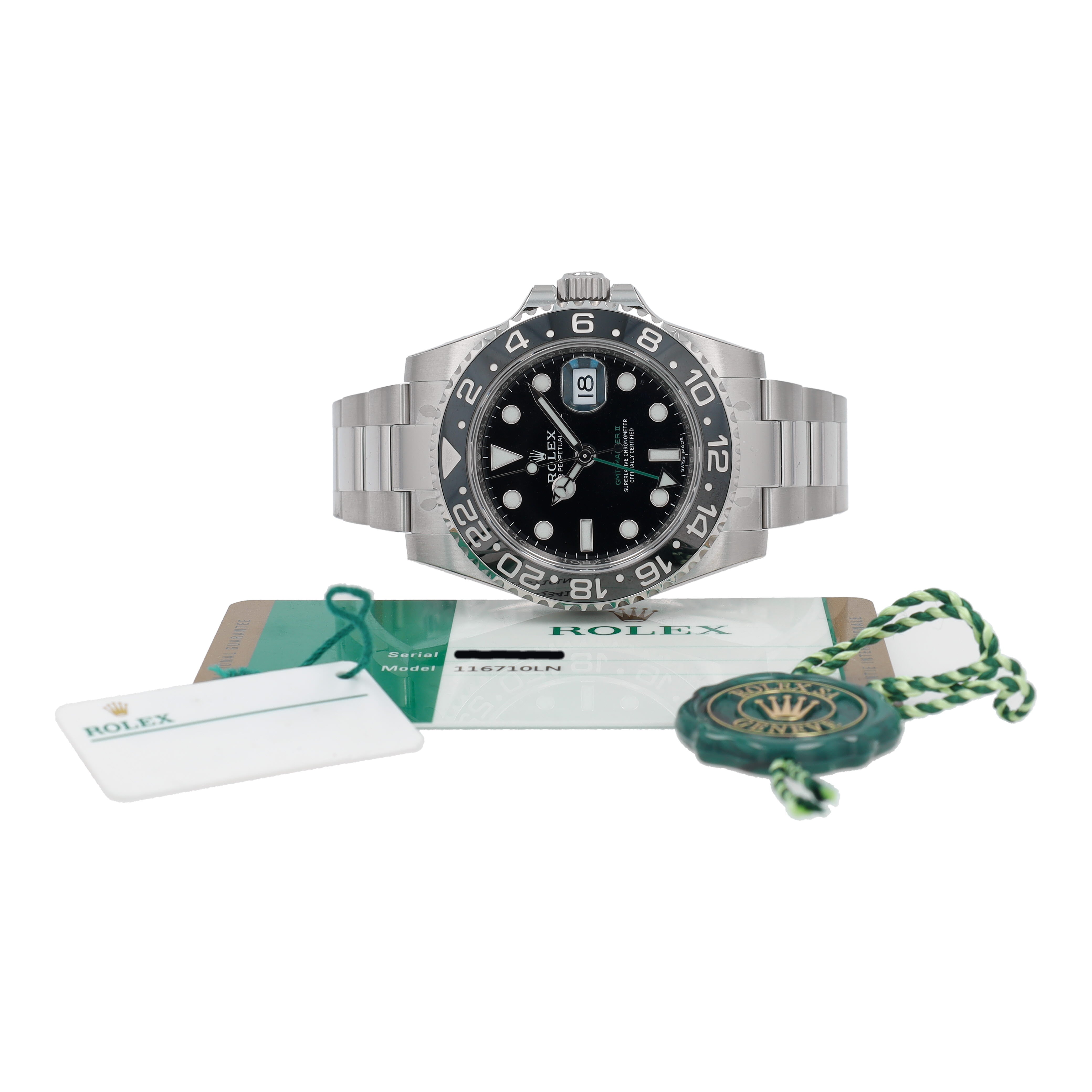 Unworn Rolex GMT-Master II 116710 w/ Box & Cert YR:Open Card