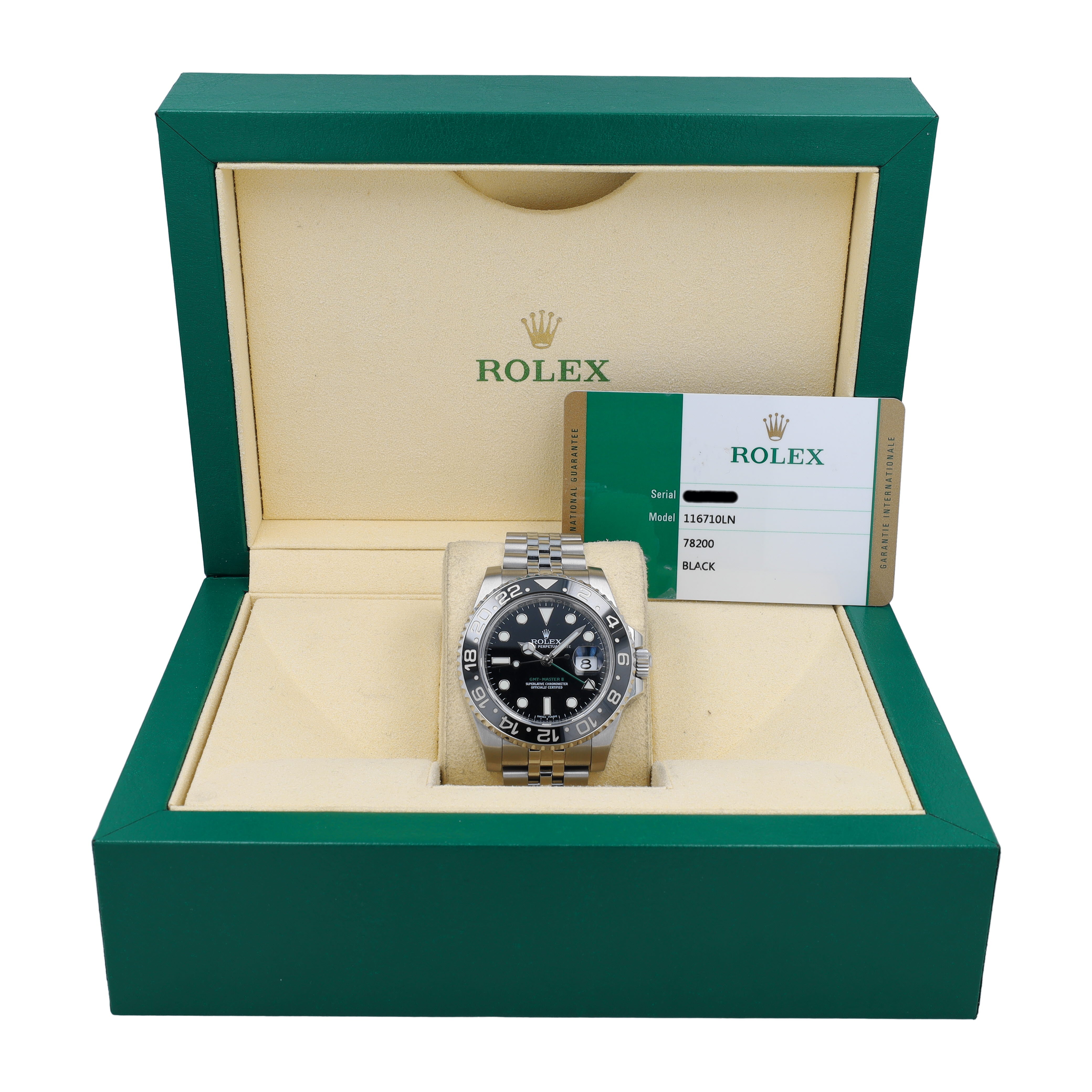 Rolex GMT-Master II 116710 w/ Box & Certificate 2015