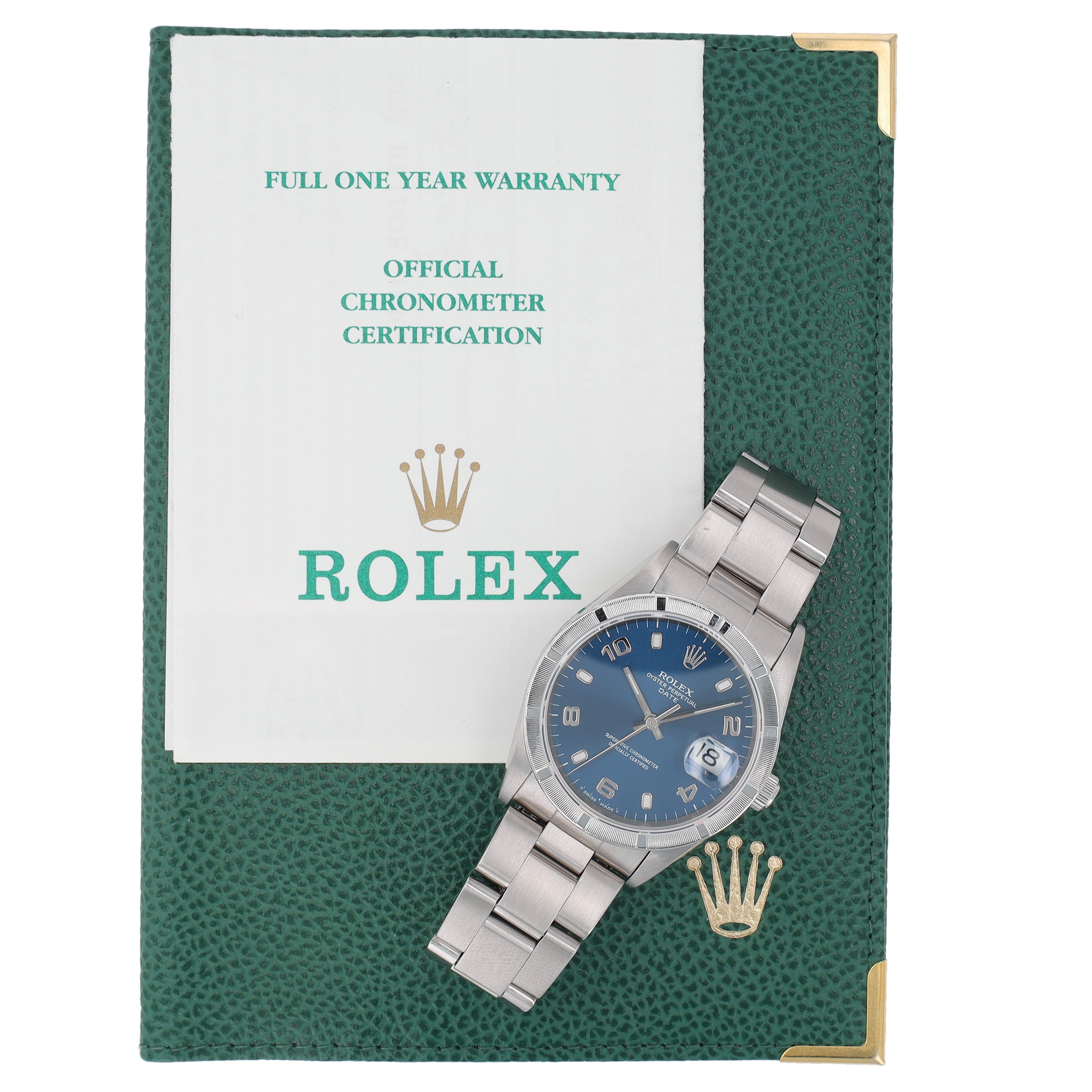Rolex Date 34 15210 w/ Box & Paper 1997