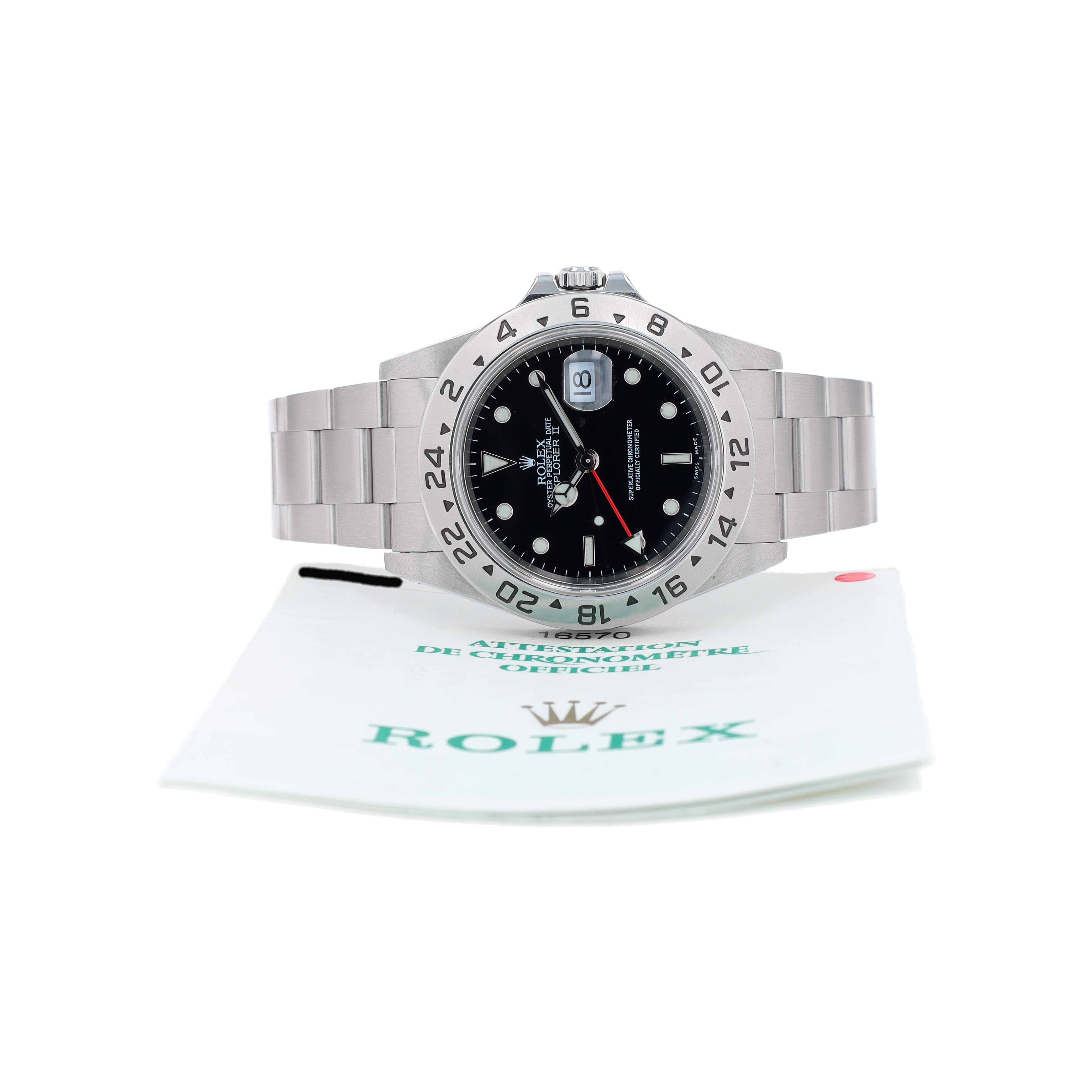 Rolex Explorer II 16570 w/ Box & Paper YR:1999