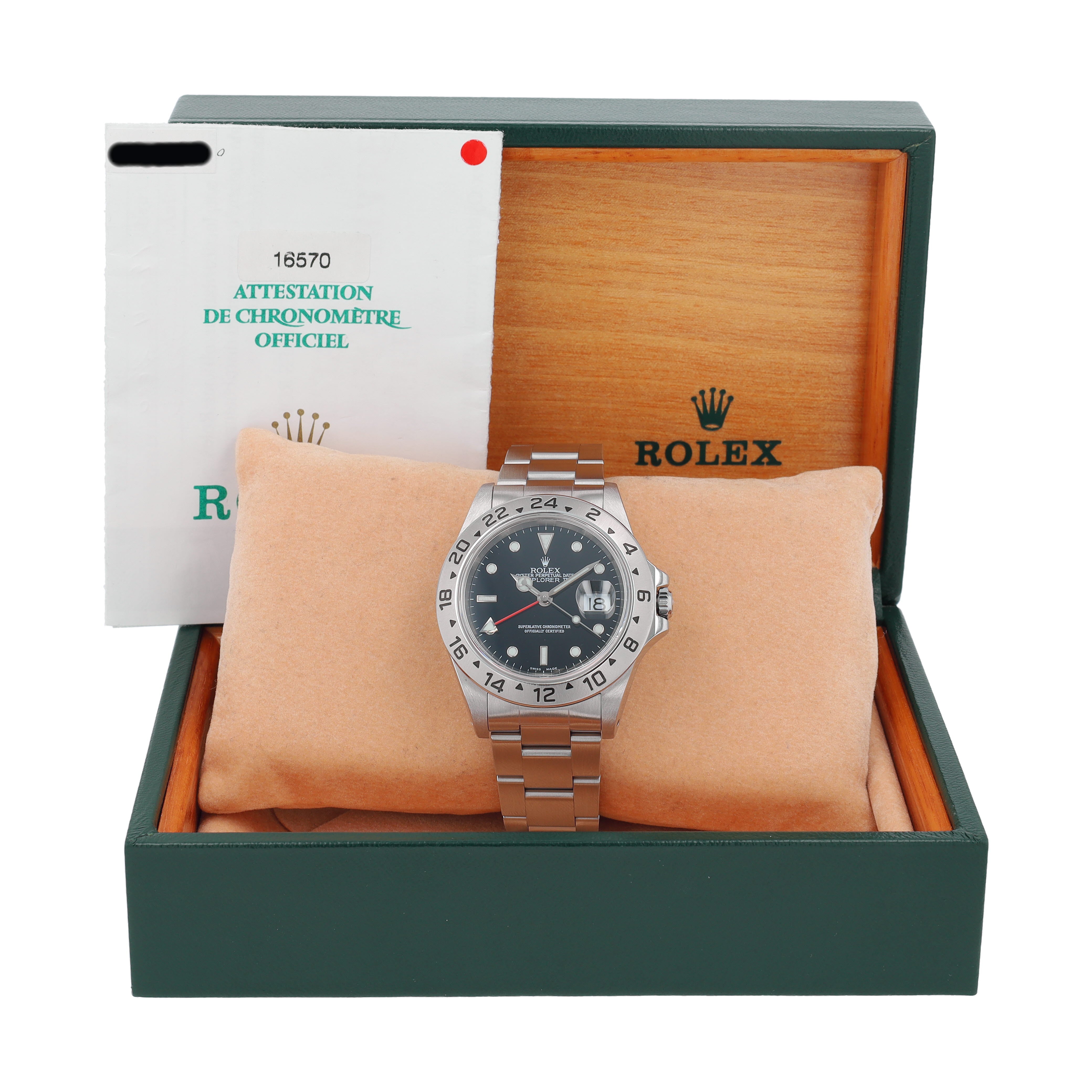 Rolex Explorer II 16570 w/ Box & Paper YR:1999