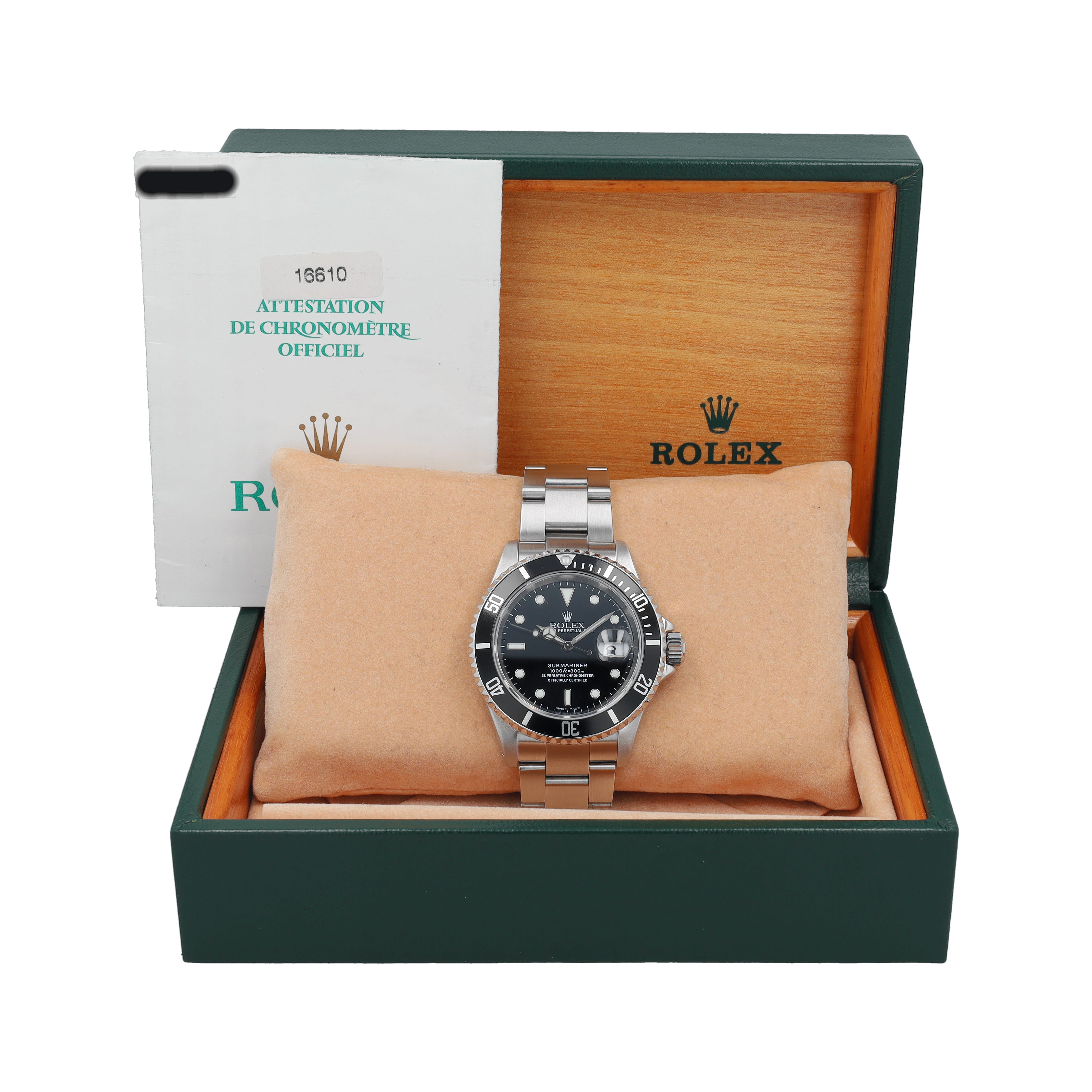 Rolex Submariner 16610 w/ Box & Paper YR:2001