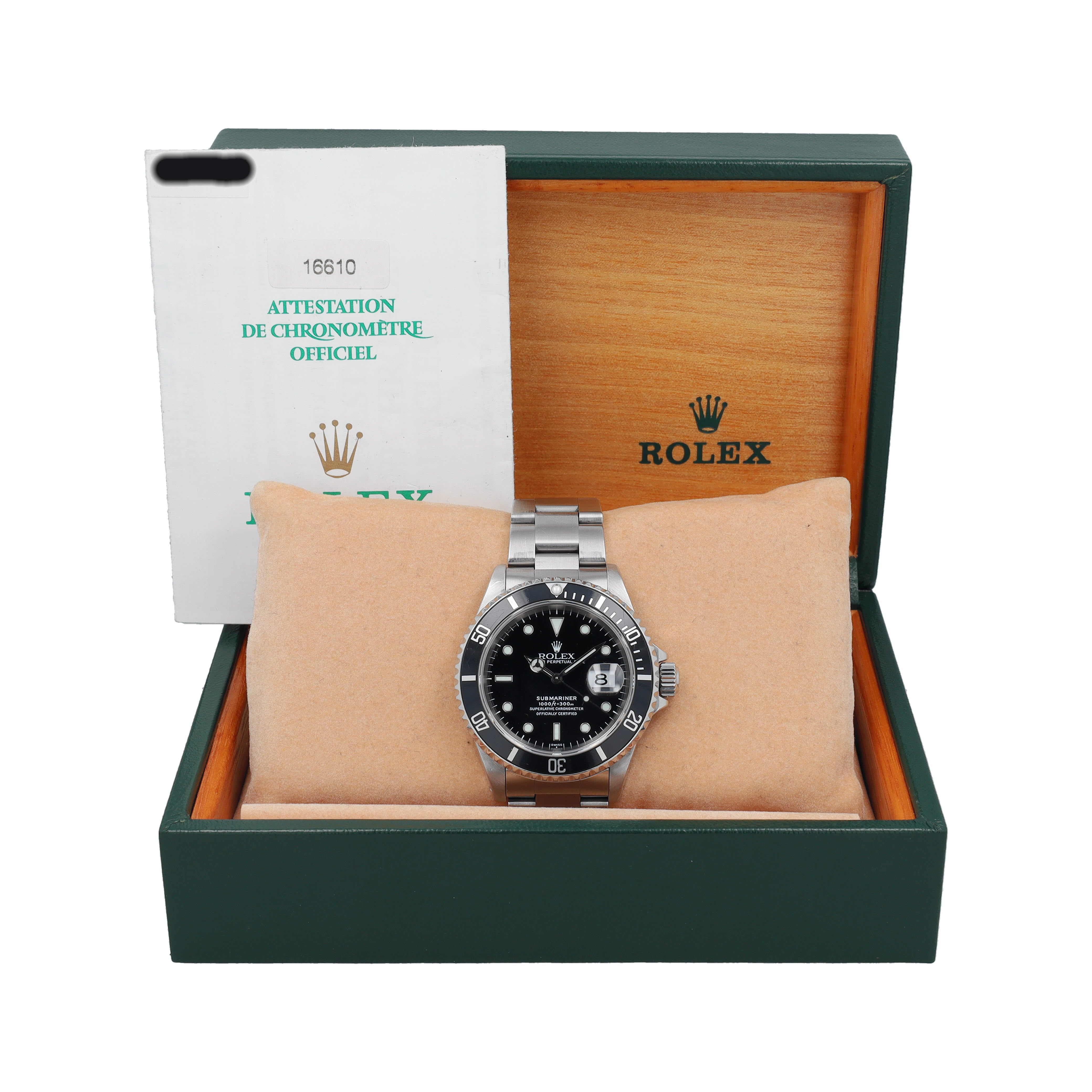 Rolex Submariner 16610 w/ Box & Paper YR:1999