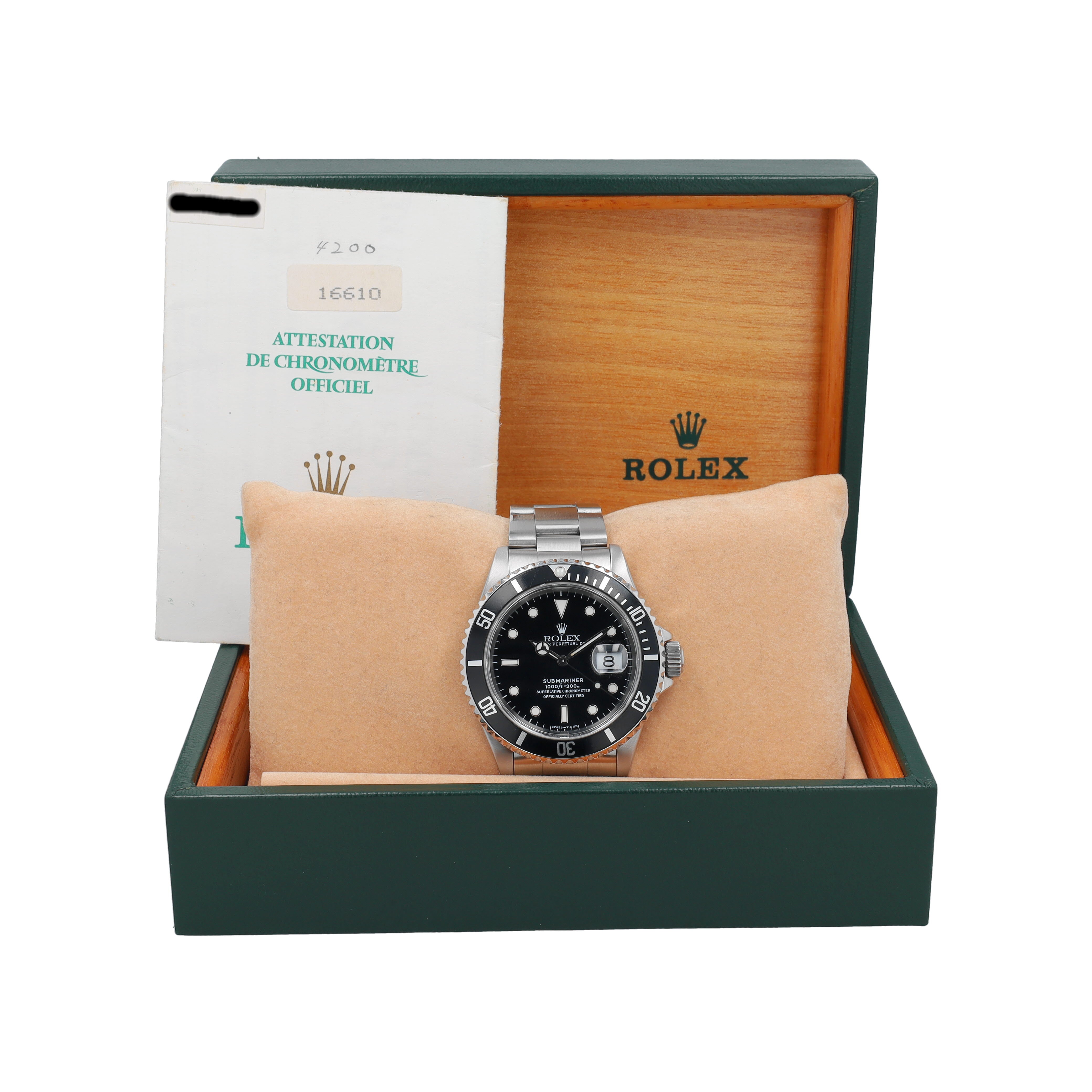 Rolex Submariner 16610 w/ Box & Paper YR:1991