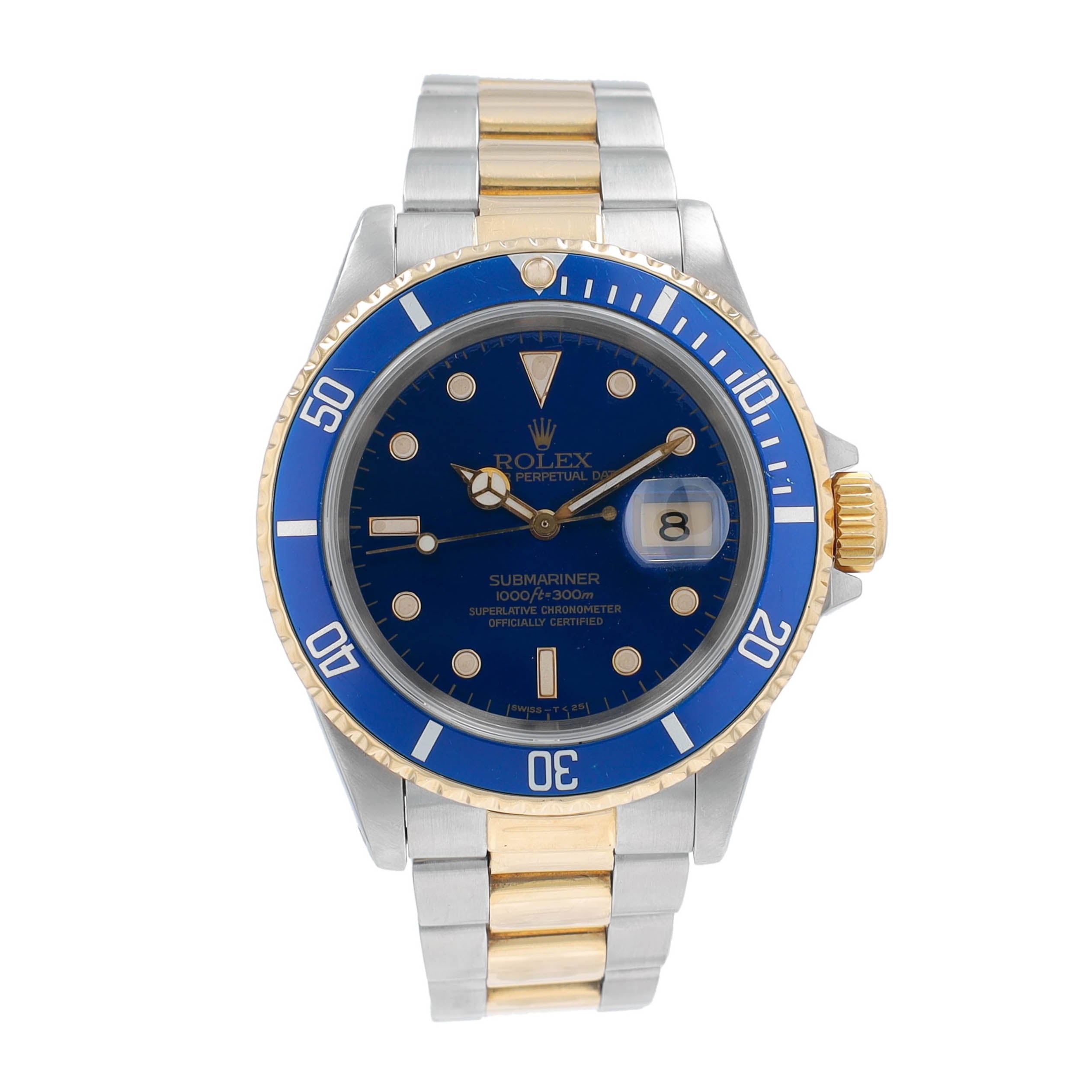 Rolex Submariner 16613 Blue YR:1990