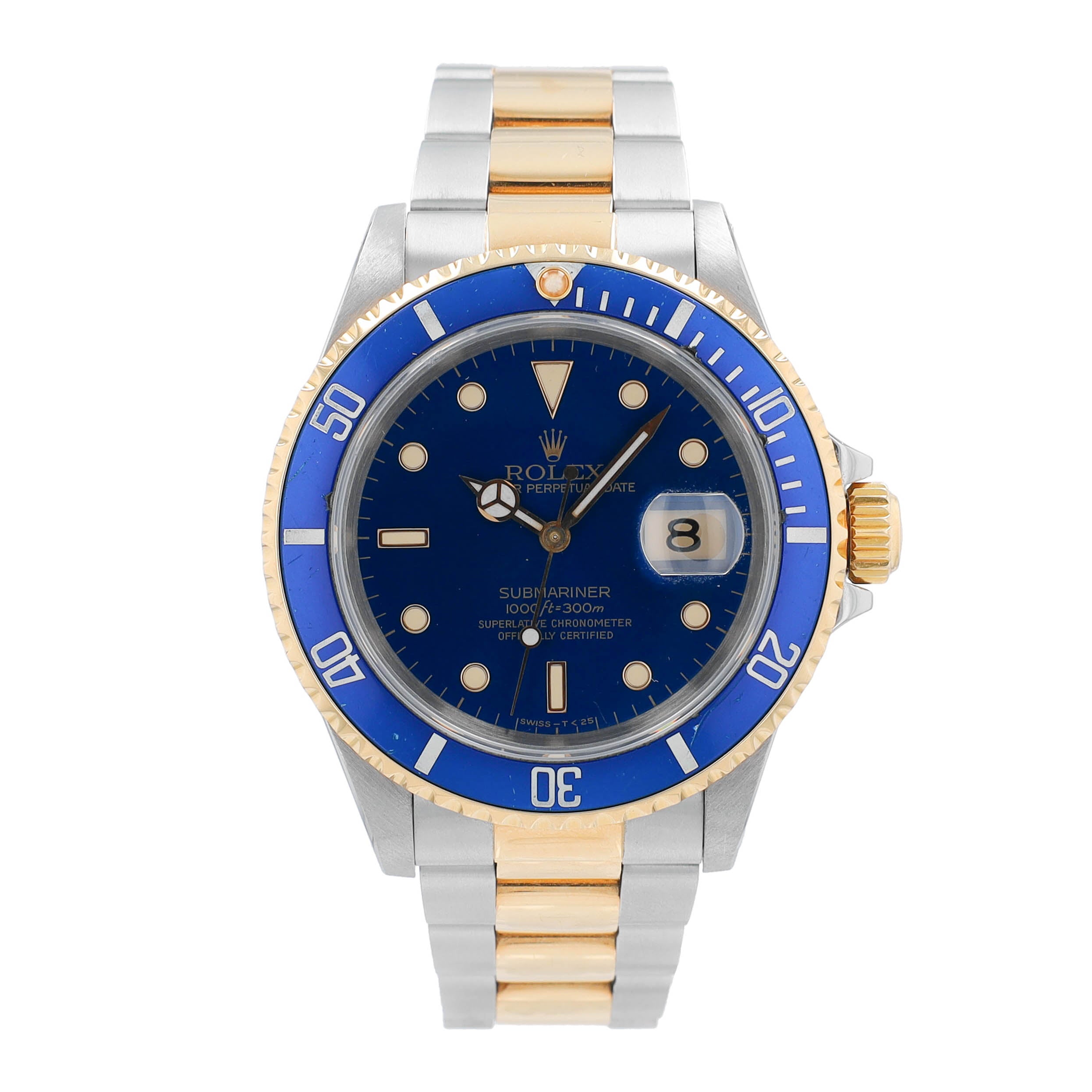 Rolex Submariner 16613 Blue w/ Box & Paper YR:1990