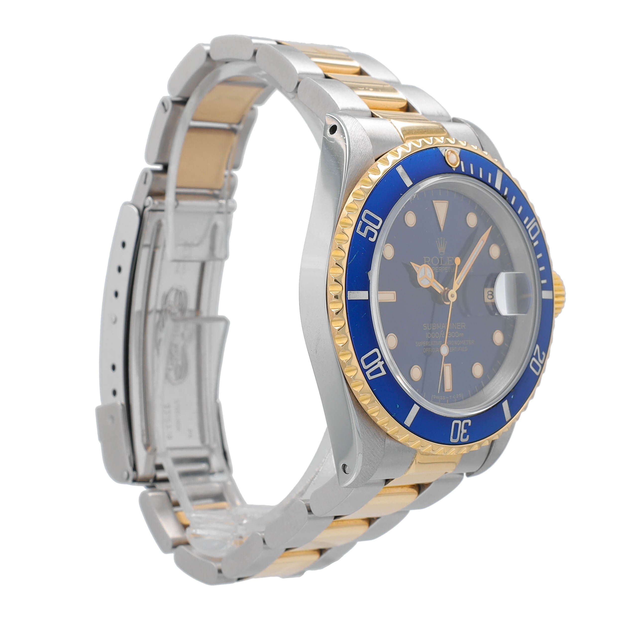 Rolex Submariner 16613 Blue w/ Box & Paper YR:1990