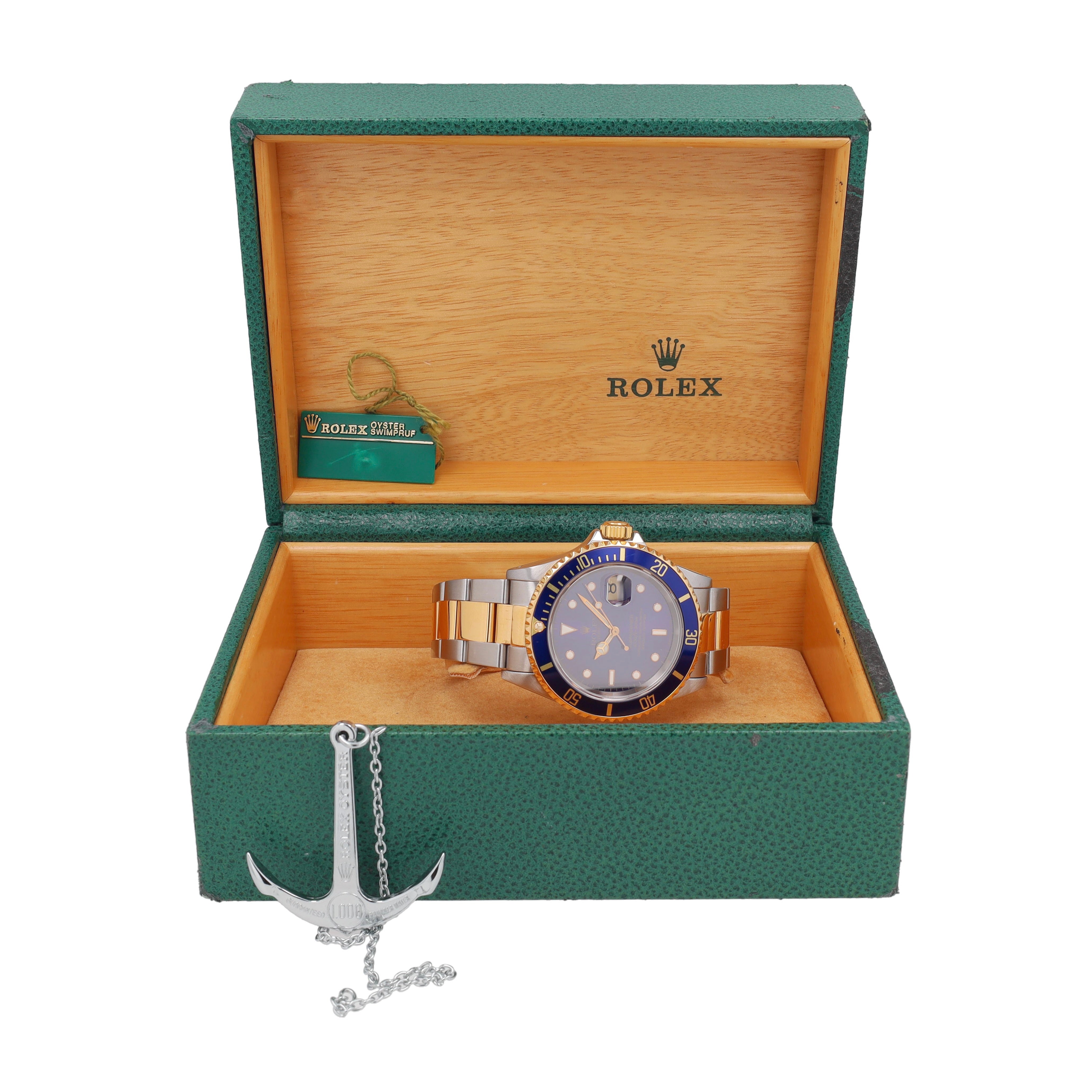 Rolex Submariner 16613 Blue w/ Box &Cert YR:1993