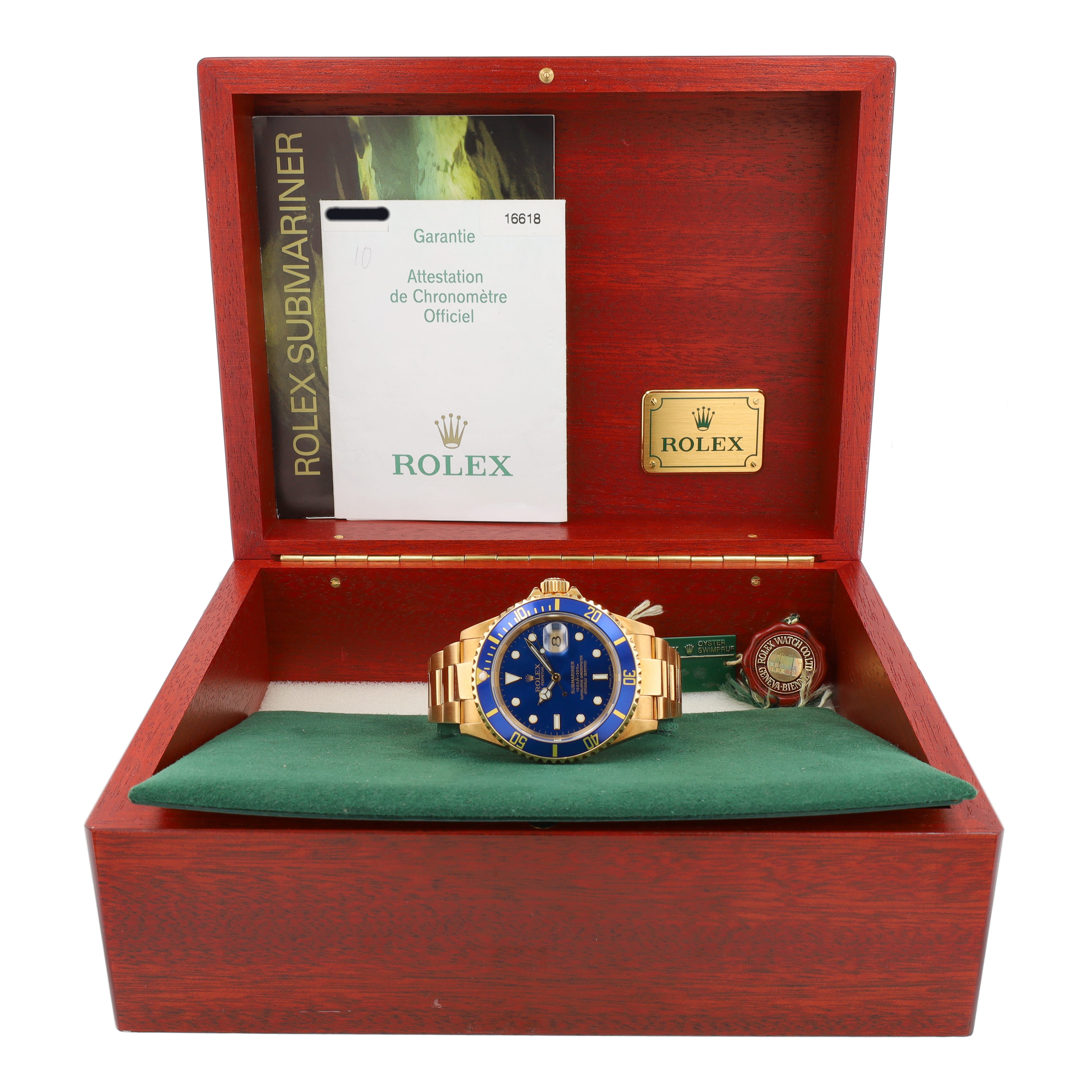 Rolex Submariner 16618 w/ Box & Paper YR:2006