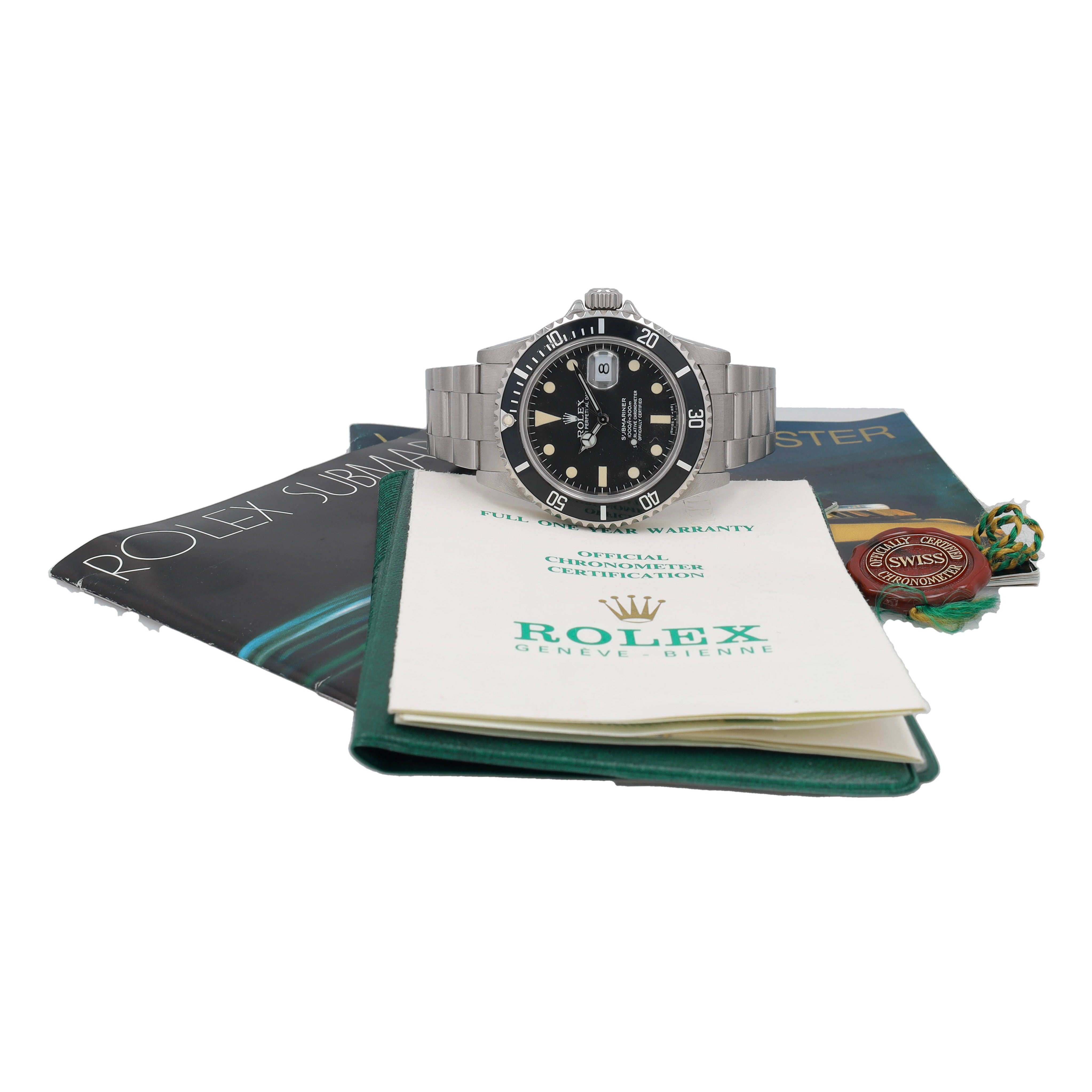 Rolex Submariner 16800 w/Box & Paper YR:1984