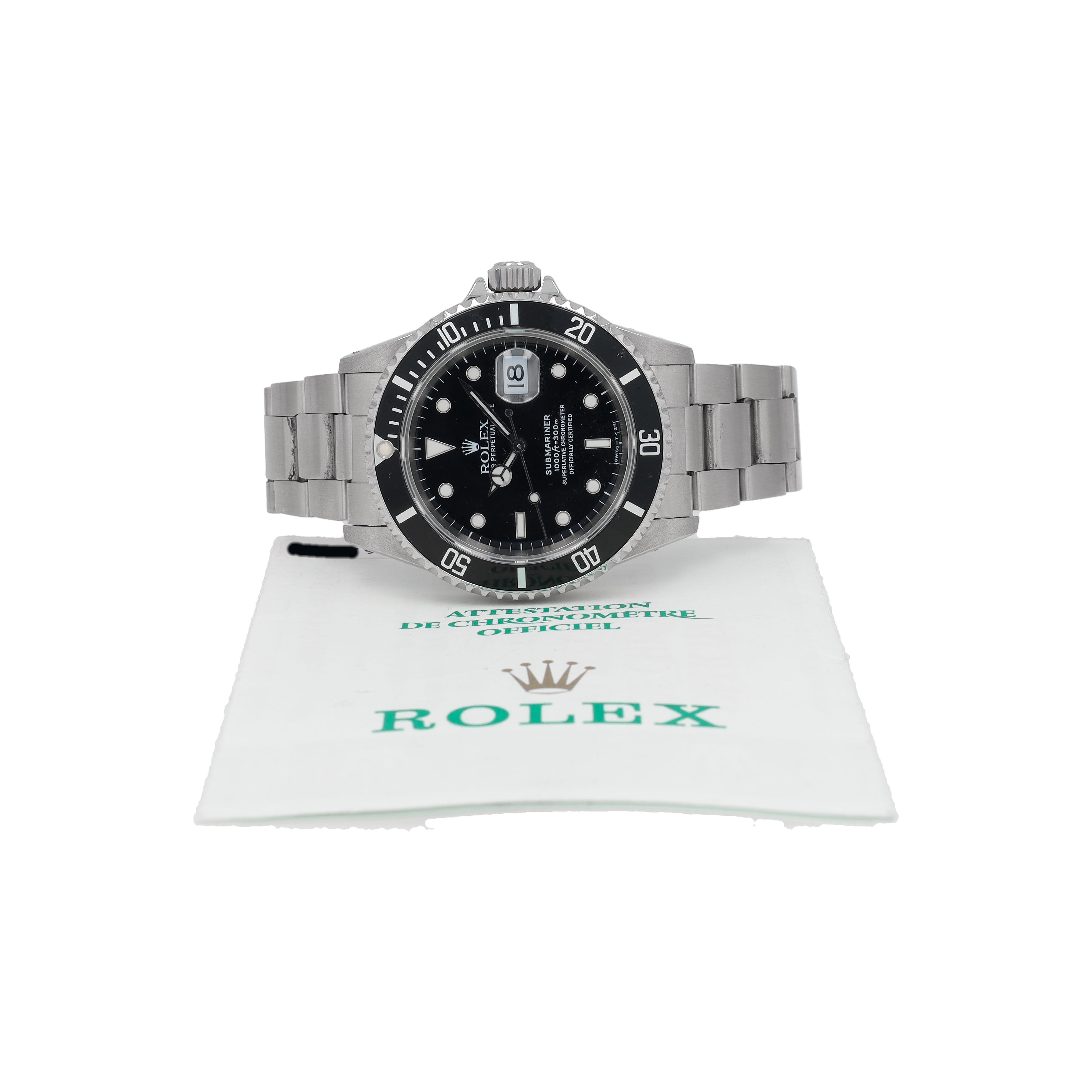Rolex Submariner 168000 w/ Box & Paper YR:1986