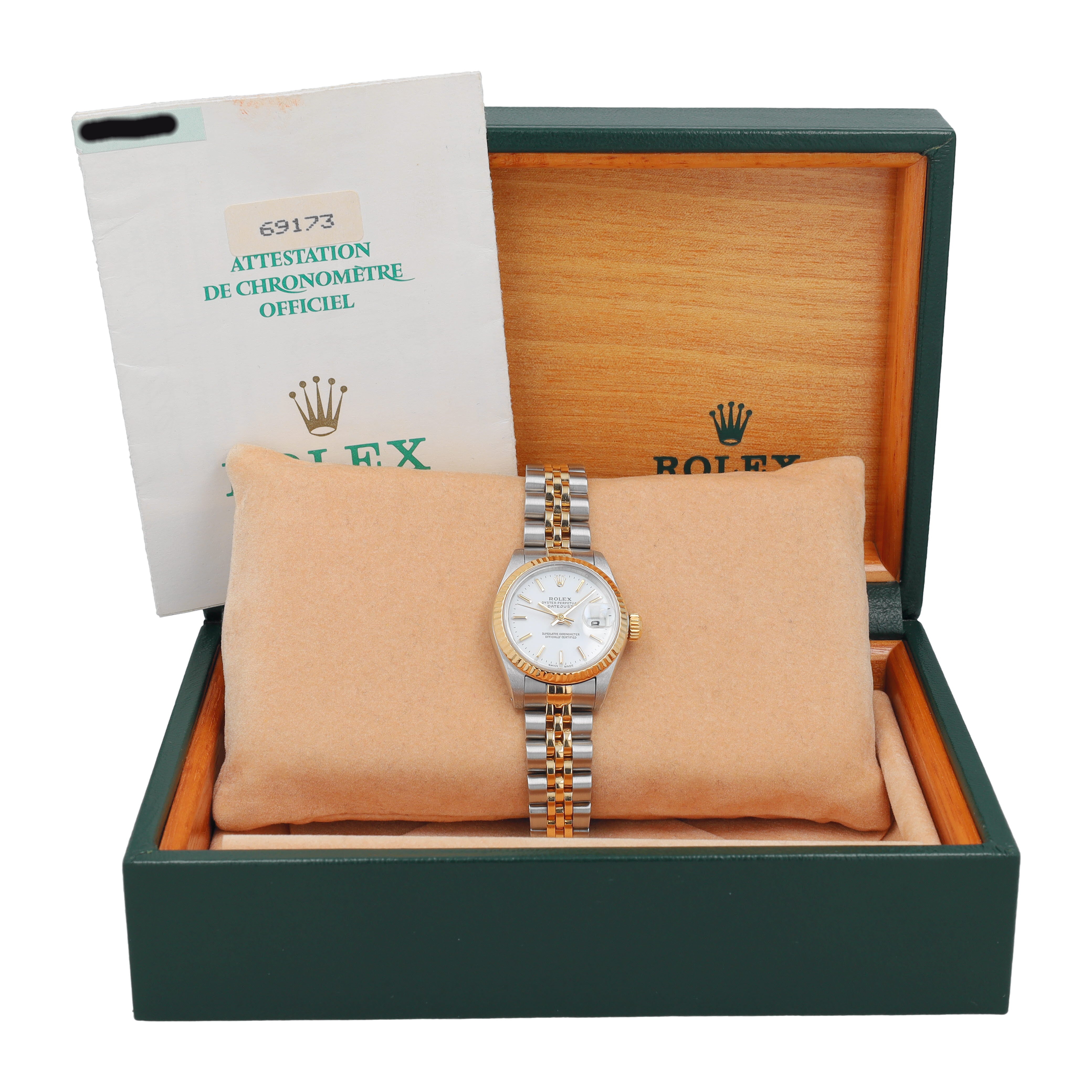 Rolex Datejust 26 69173 w/ Box & Cert YR:1989