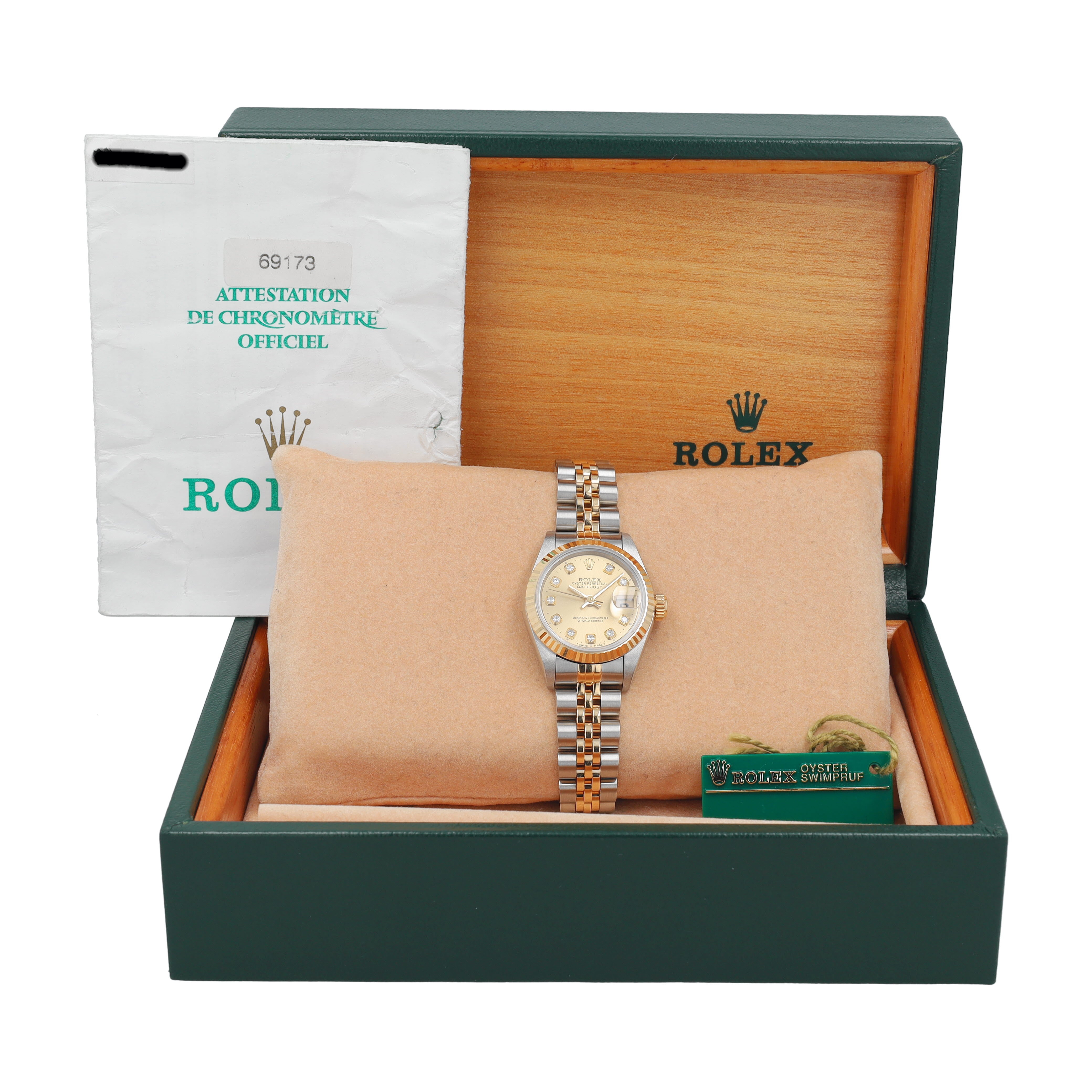 Rolex Datejust 26 69173 w/ Box & Cert YR:1996