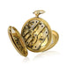 Vintage Solid 18K Yellow Gold Enamel Design Full Hunter Chrono Pocket Watch - TP Collections